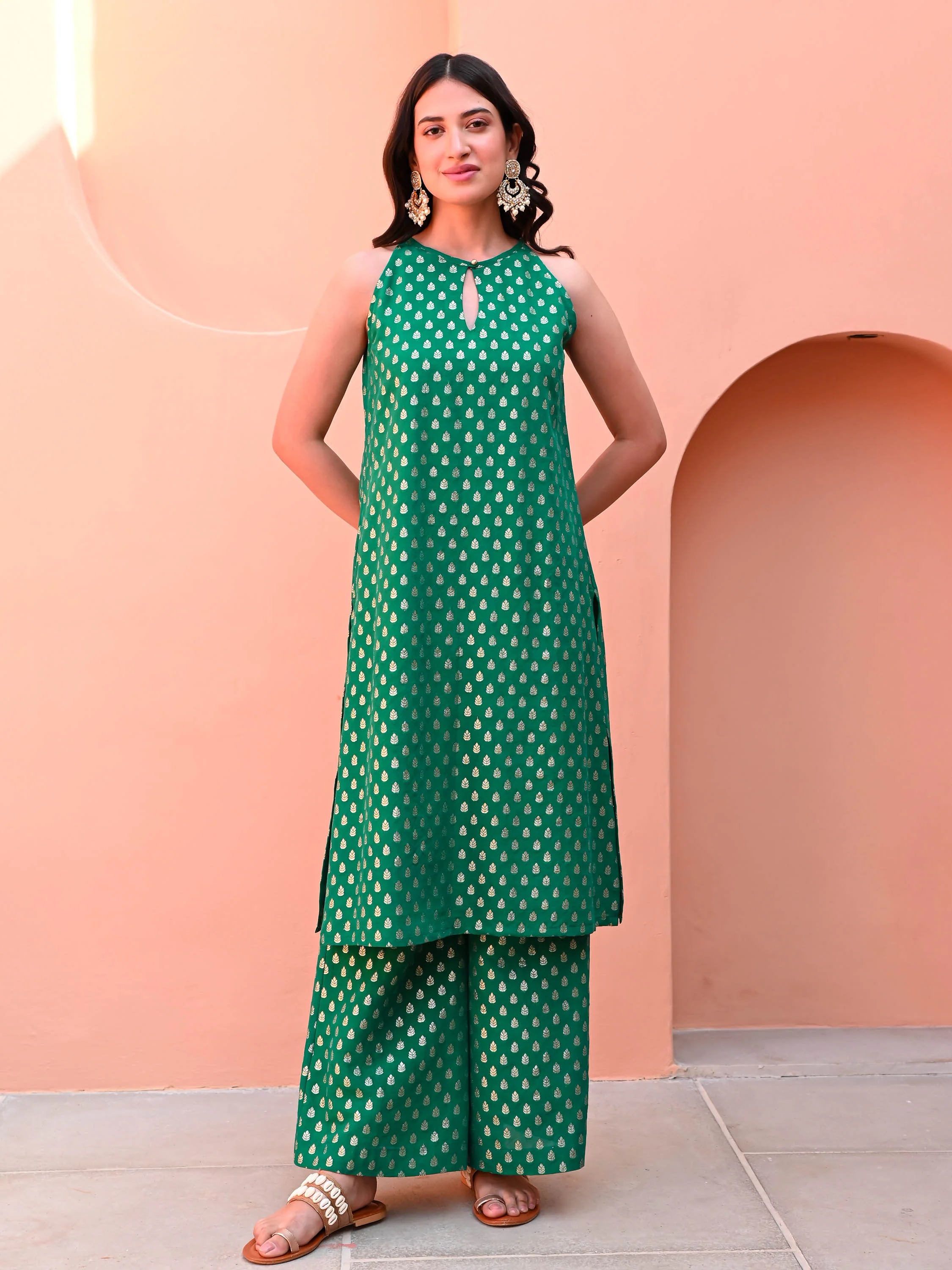 Lush Meadow Silk Kurta Set - Woolfily