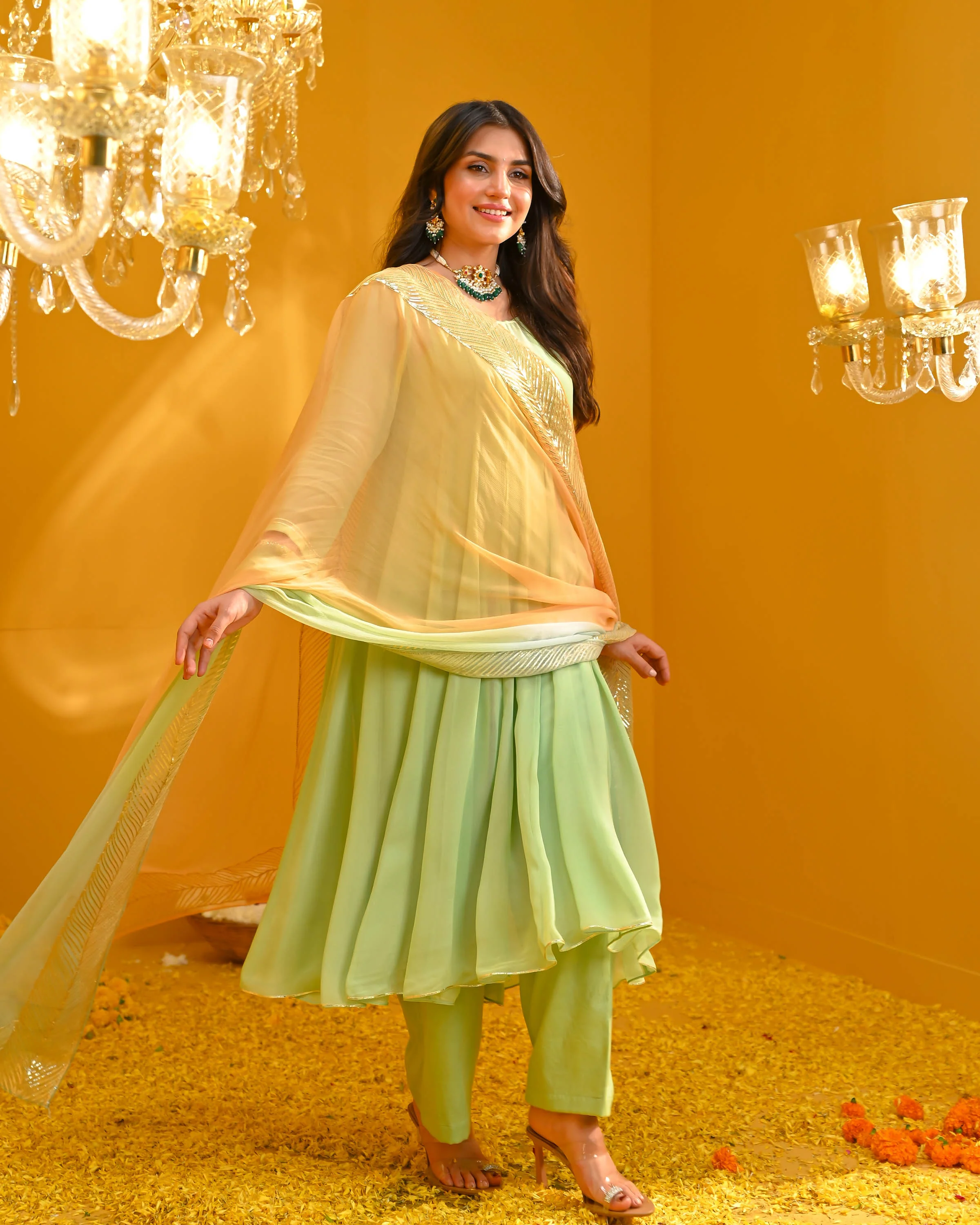 Ira Georgette Suit Set - Woolfily