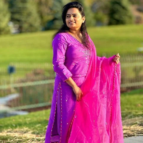 Bunaai Purple Mirror Work Suit Set - Woolfily