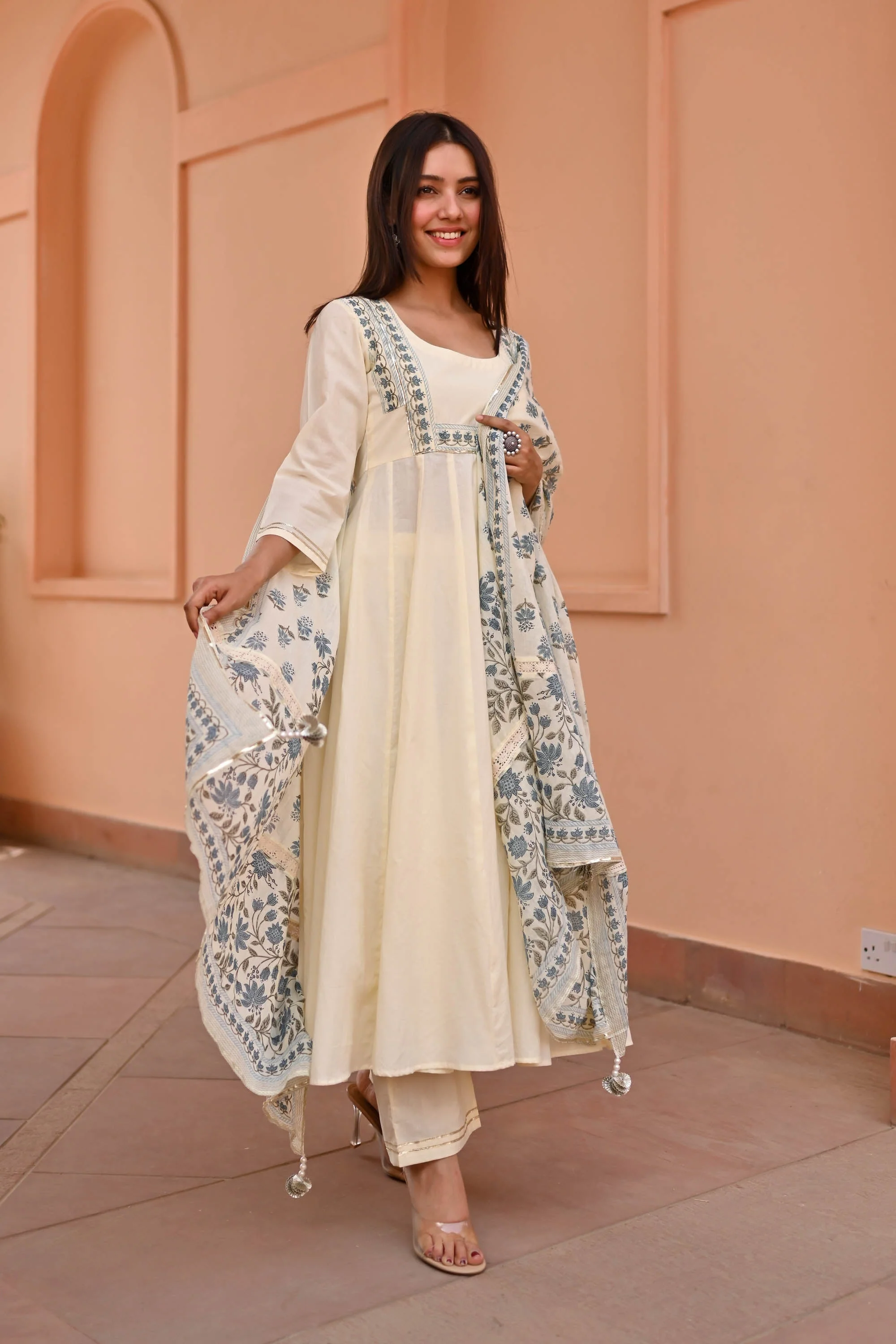 Trisha Trio Cotton Suit Set - Woolfily