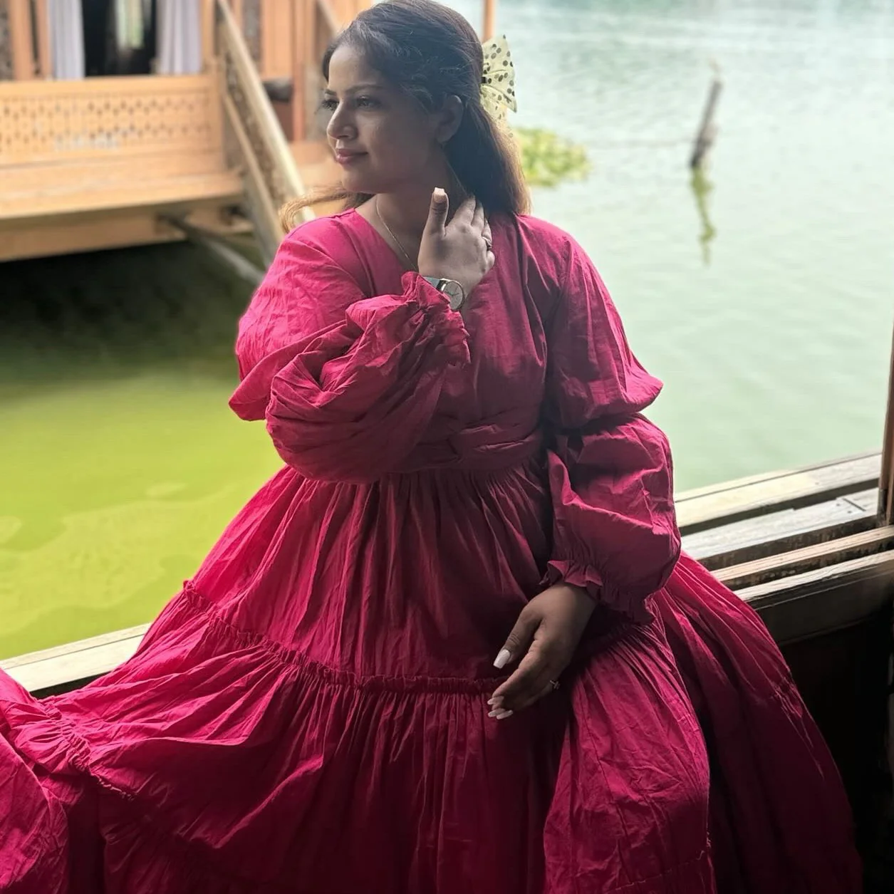 Bunaai Amara Belt Cotton Maxi Dress - Woolfily