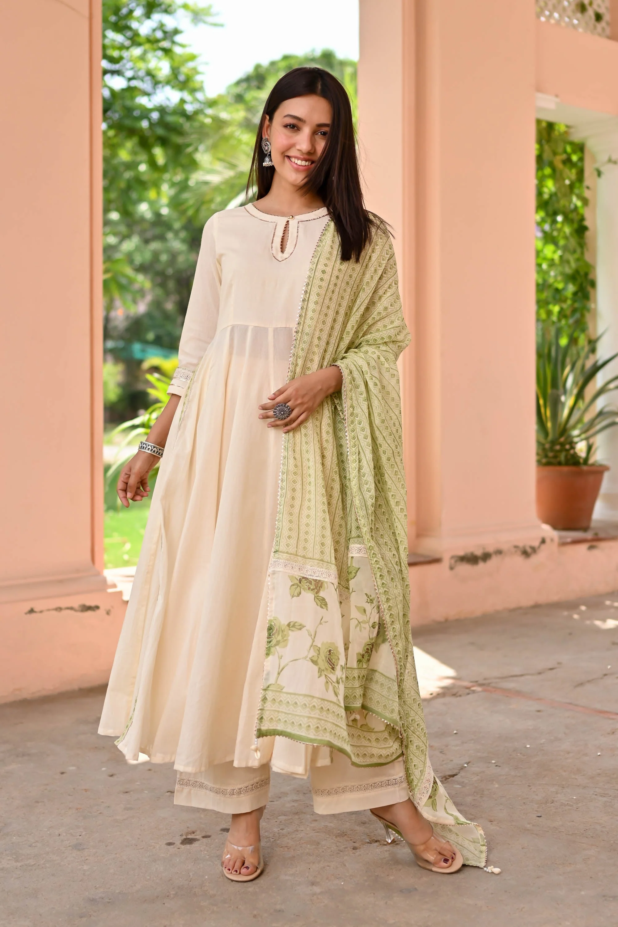 Drishti Cotton Suit Set Trio - Woolfily
