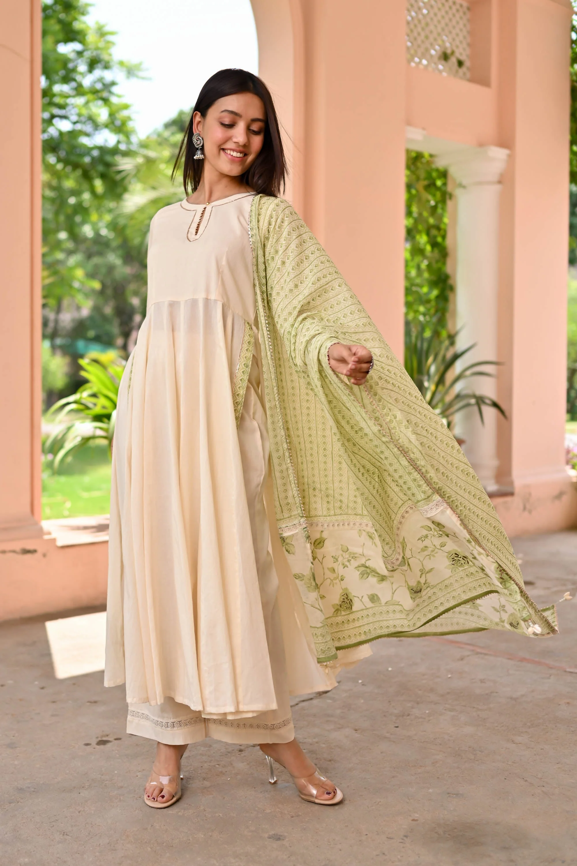 Drishti Cotton Suit Set Trio - Woolfily