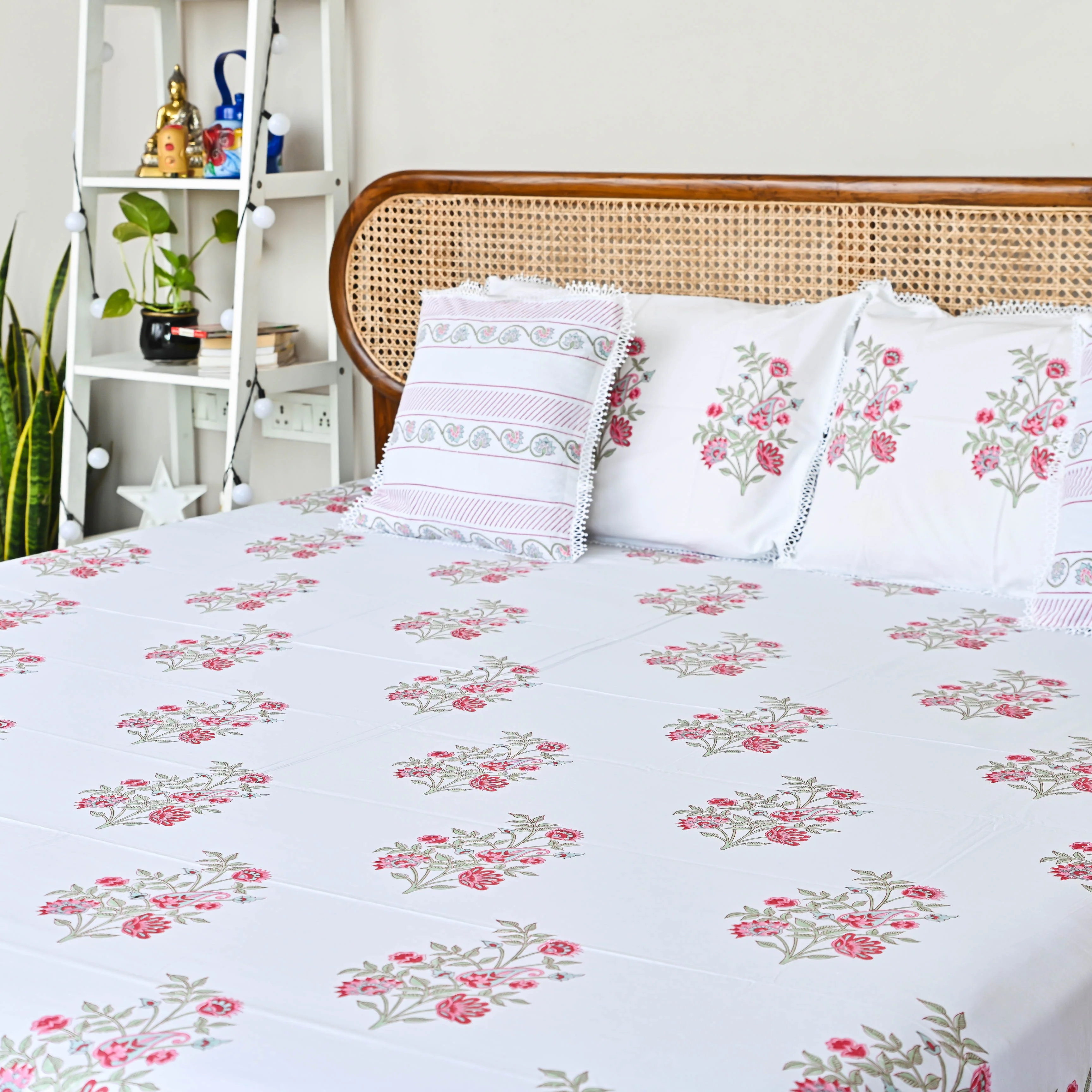 Bunaai SpringStone Handblock Printed Bedsheet - Woolfily
