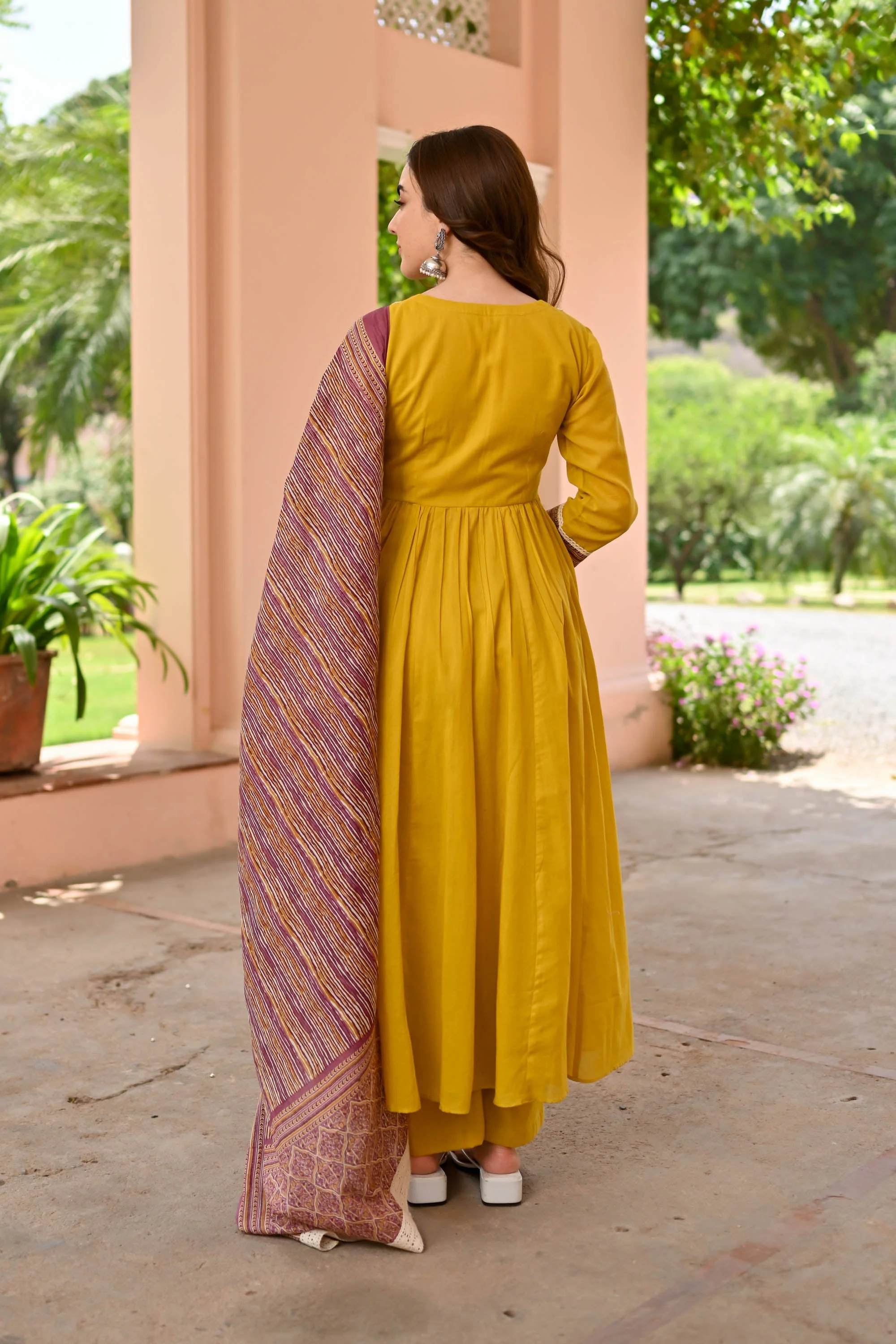 Navya Cotton Suit Set Trio - Woolfily