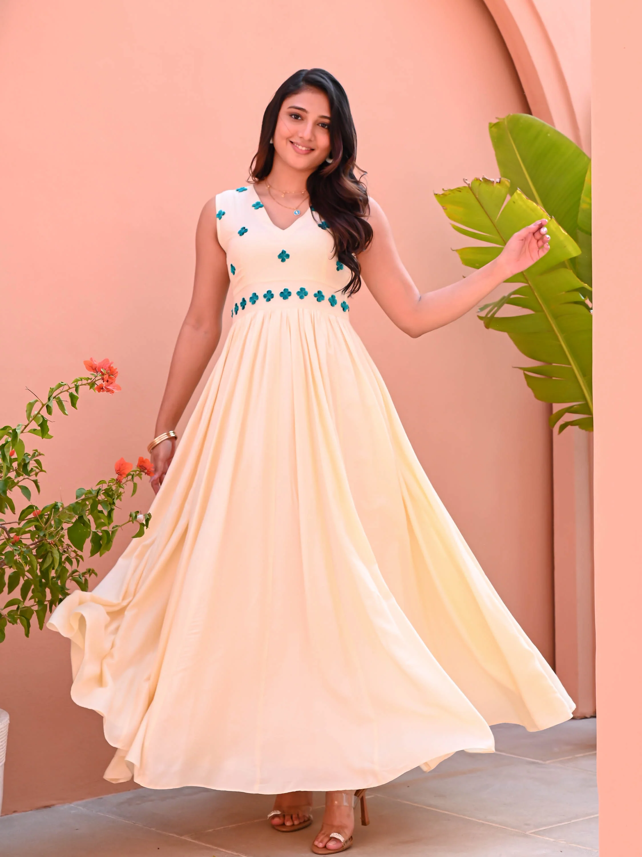 Biscotti Beige Cotton Dress - Woolfily