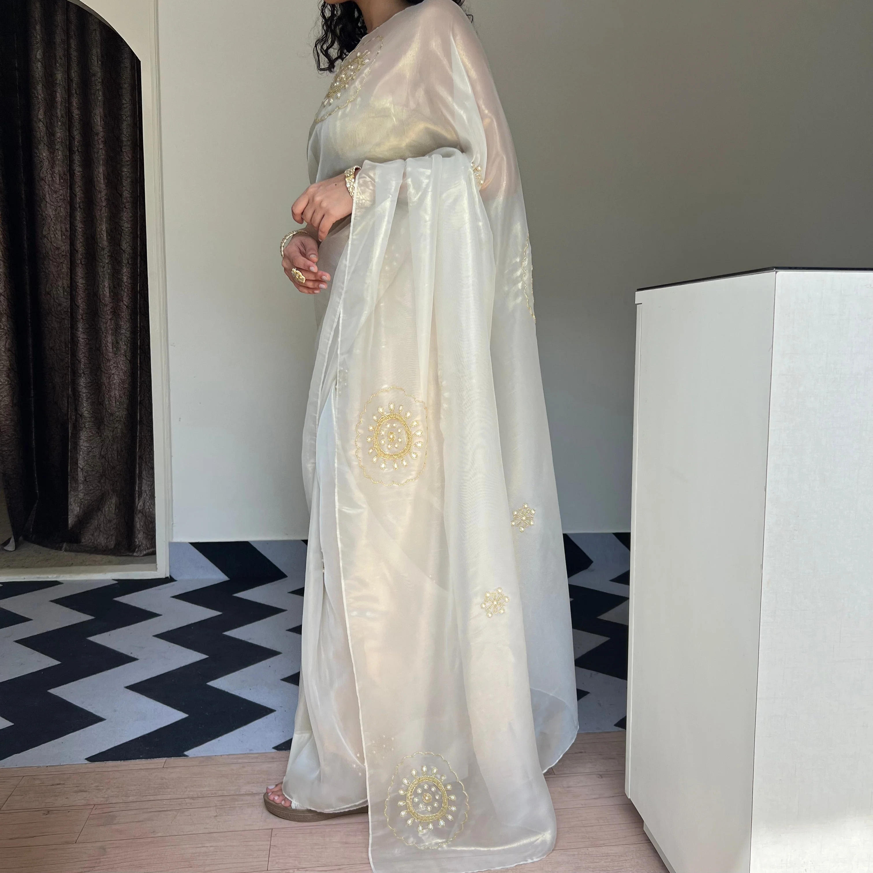 Pearl Perfection Saree - Woolfily