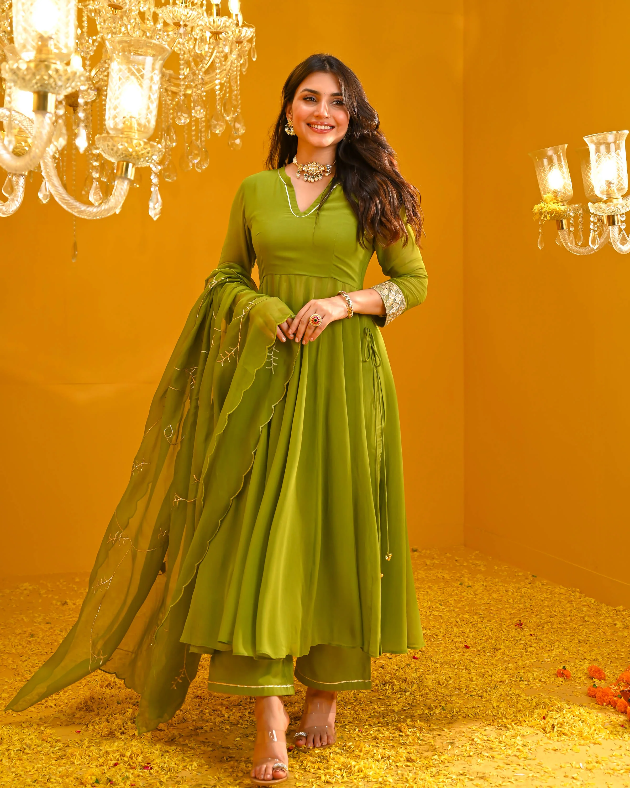 Aahana Georgette Suit Set - Woolfily