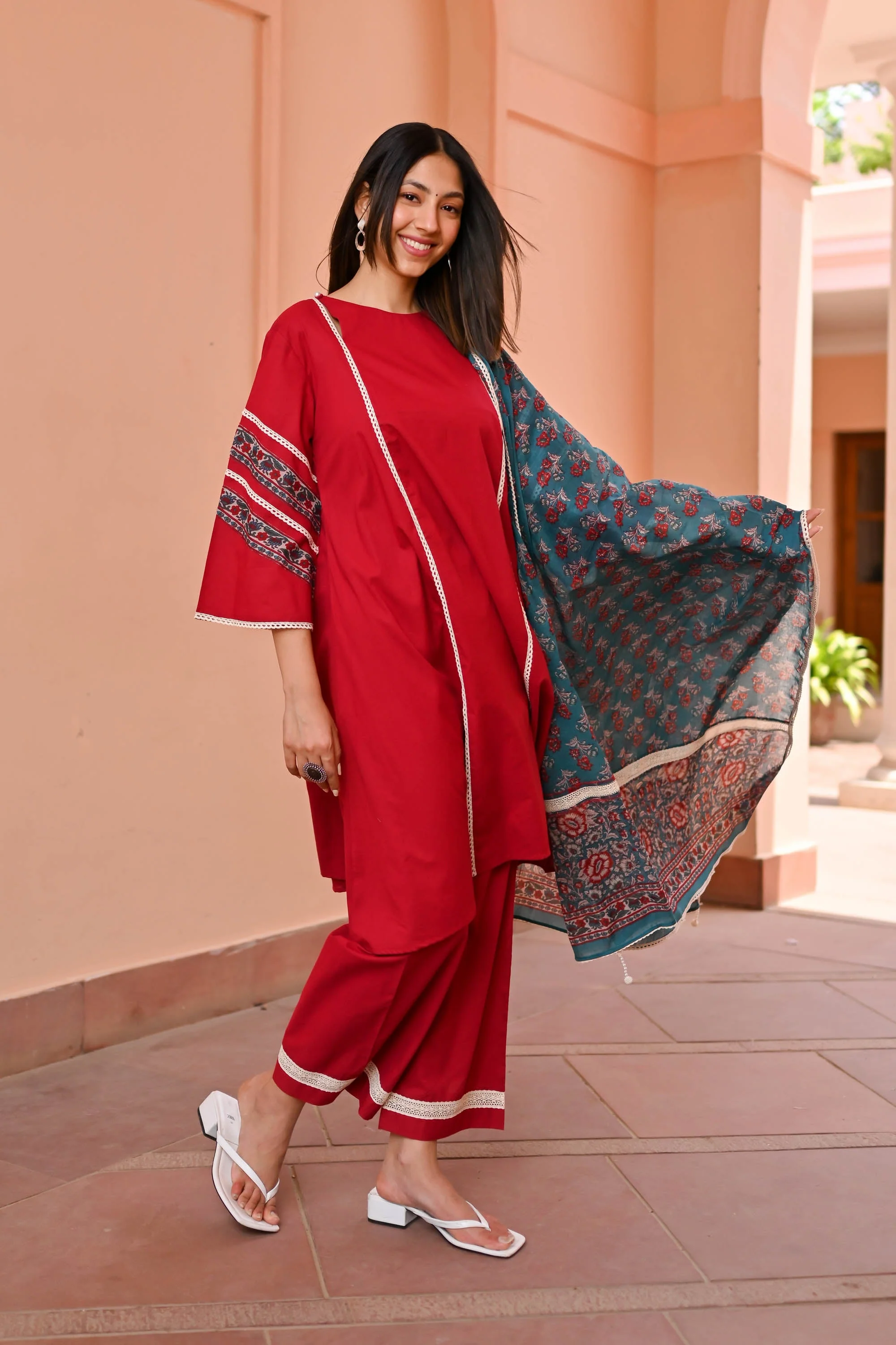 Myra Cotton Suit Set Trio - Woolfily