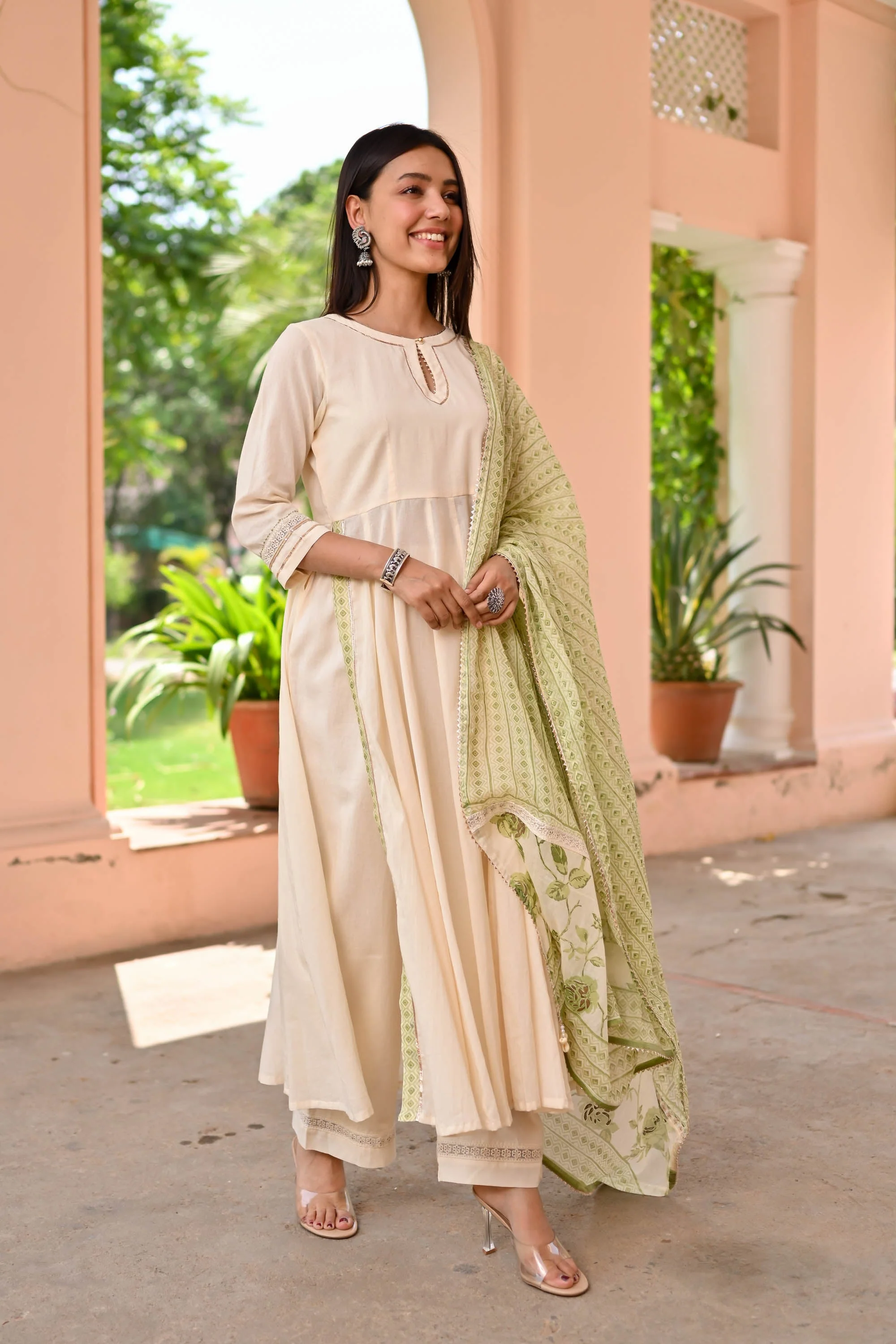 Drishti Cotton Suit Set Trio - Woolfily