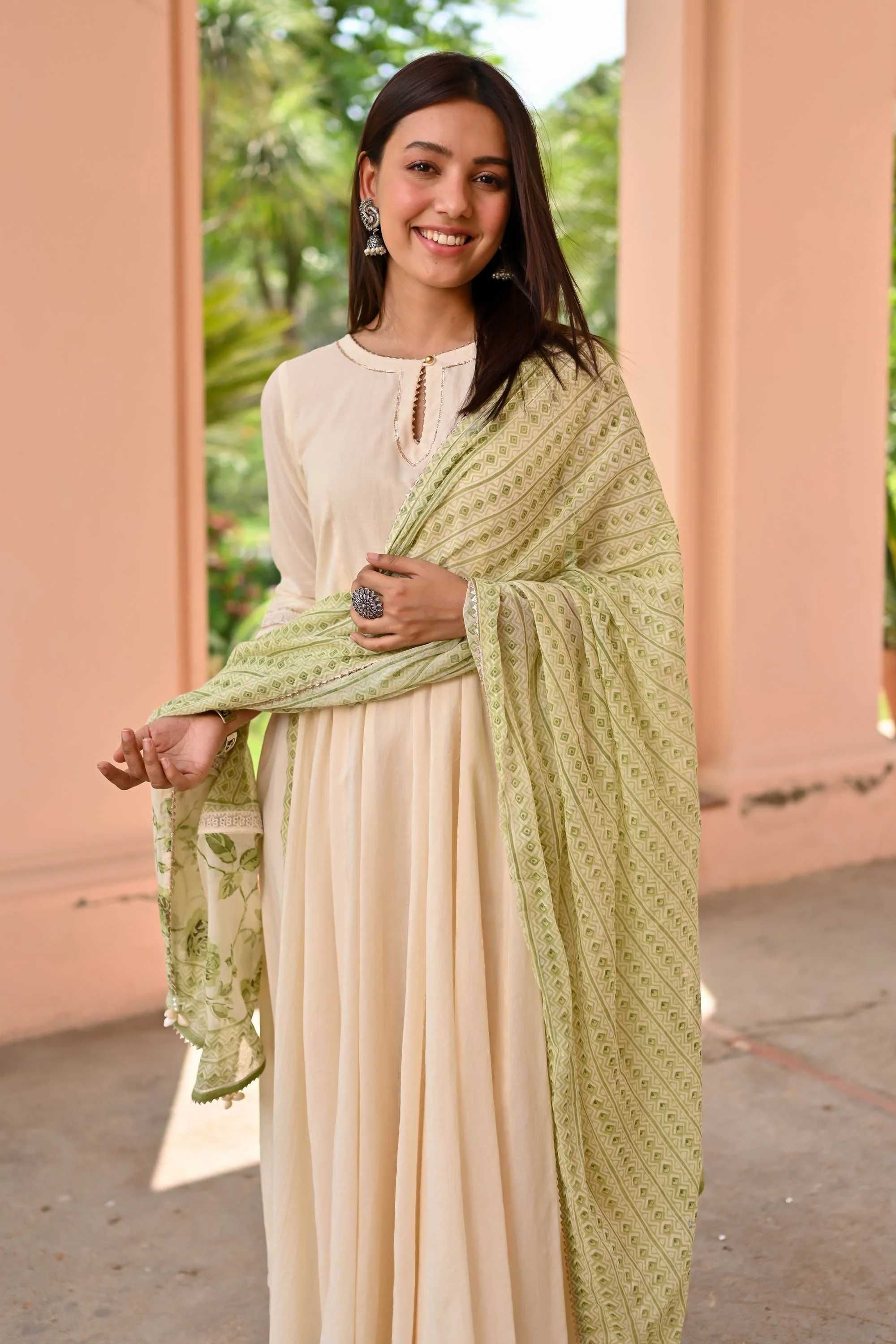 Drishti Cotton Suit Set Trio - Woolfily
