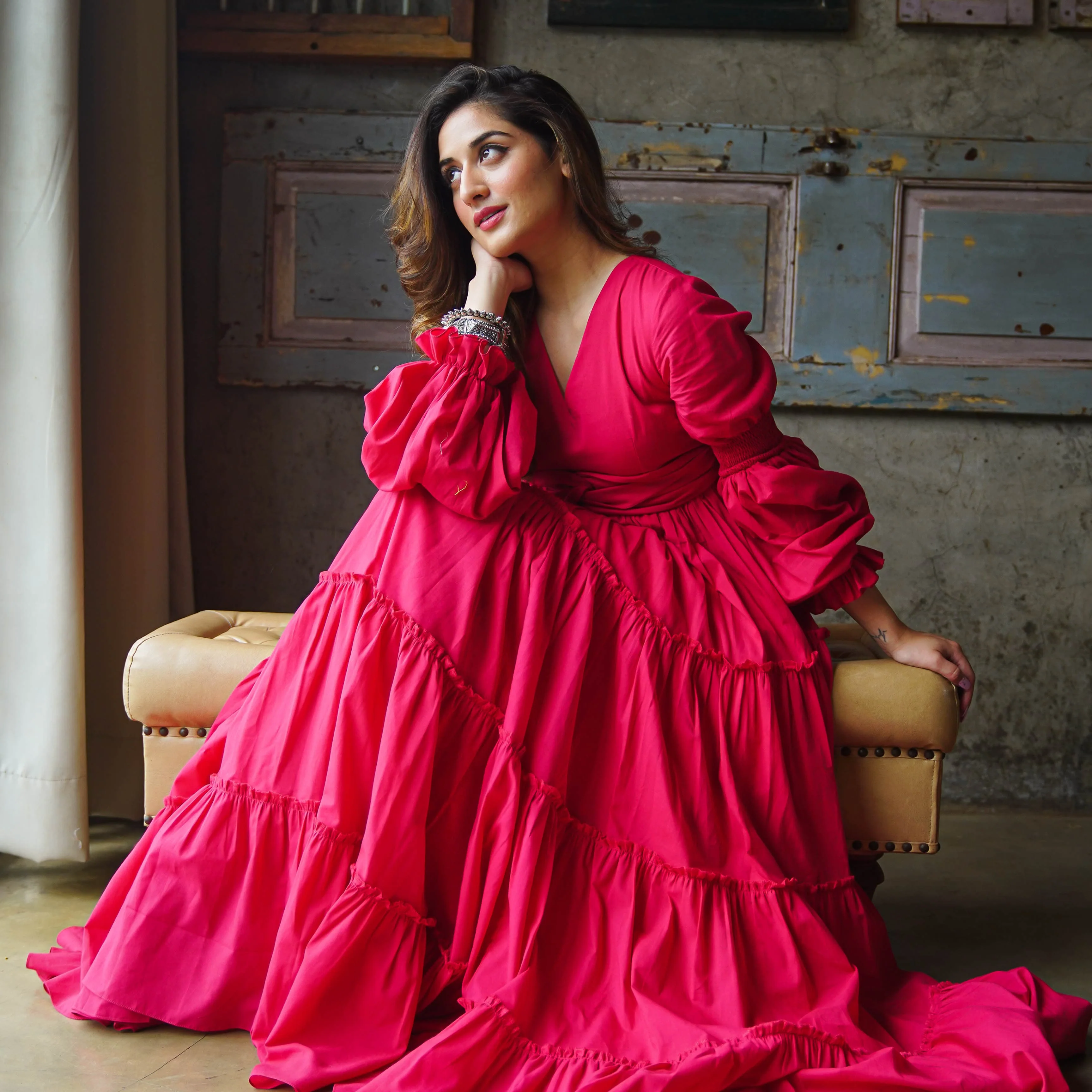 Bunaai Amara Belt Cotton Maxi Dress - Woolfily