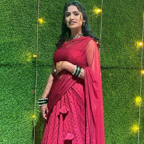 Bunaai Maroon Chikankari Lehenga Set - Woolfily