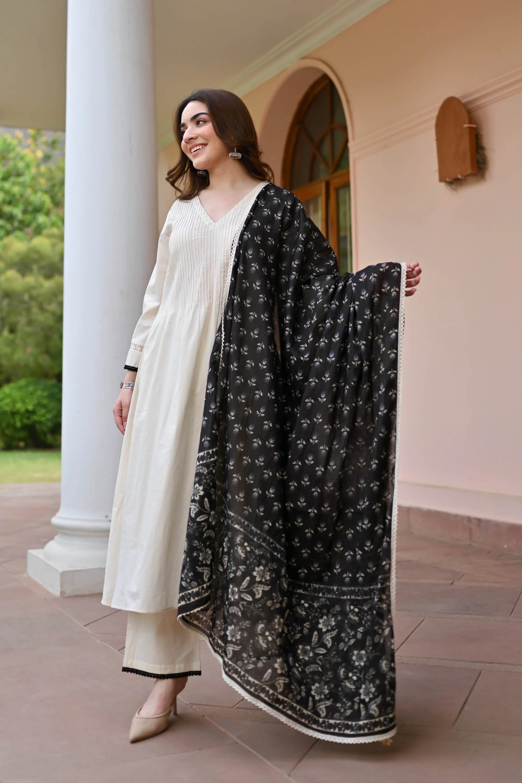 Avni Cotton Suit Set Trio - Woolfily