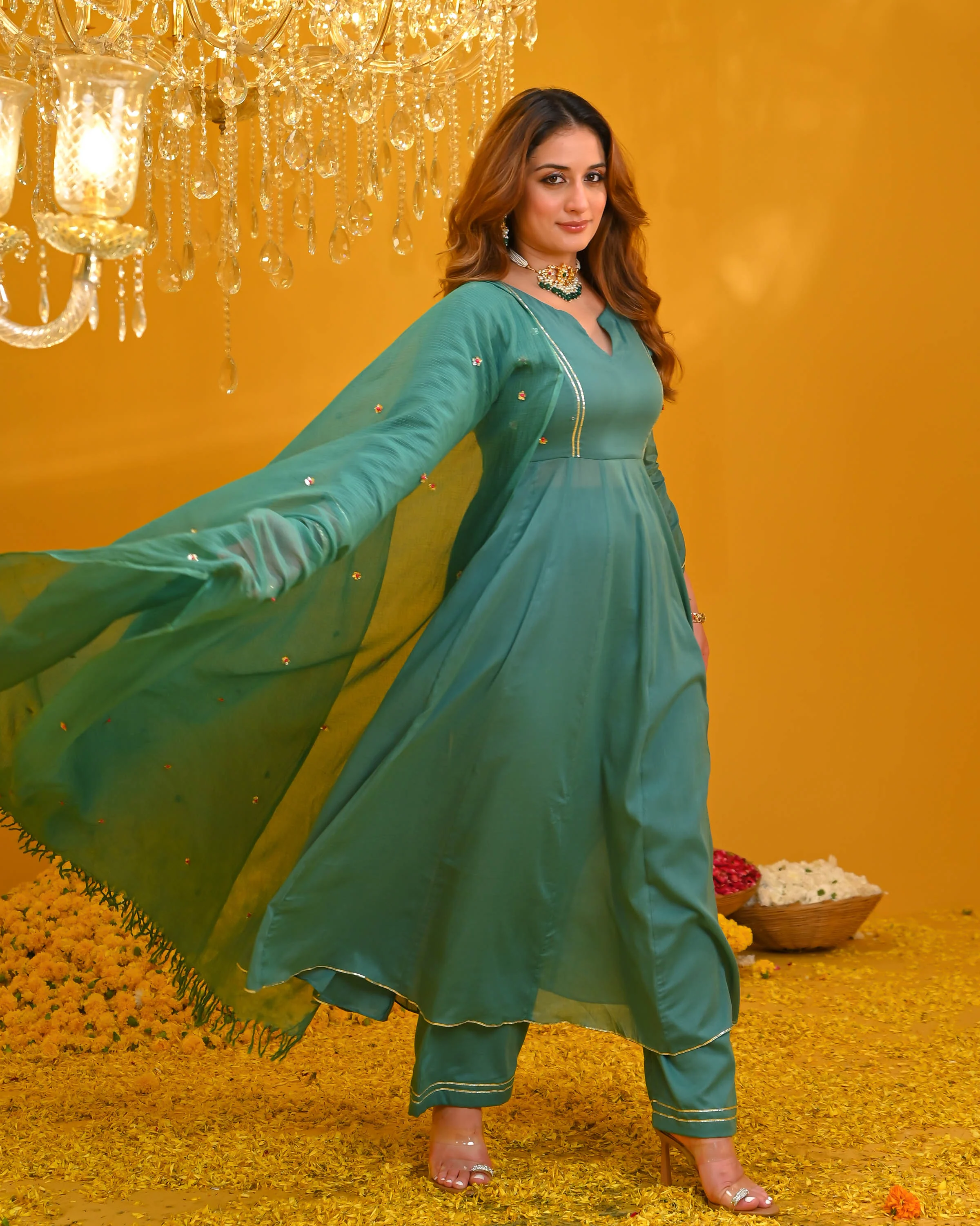 Mridula Cotton Suit Set - Woolfily