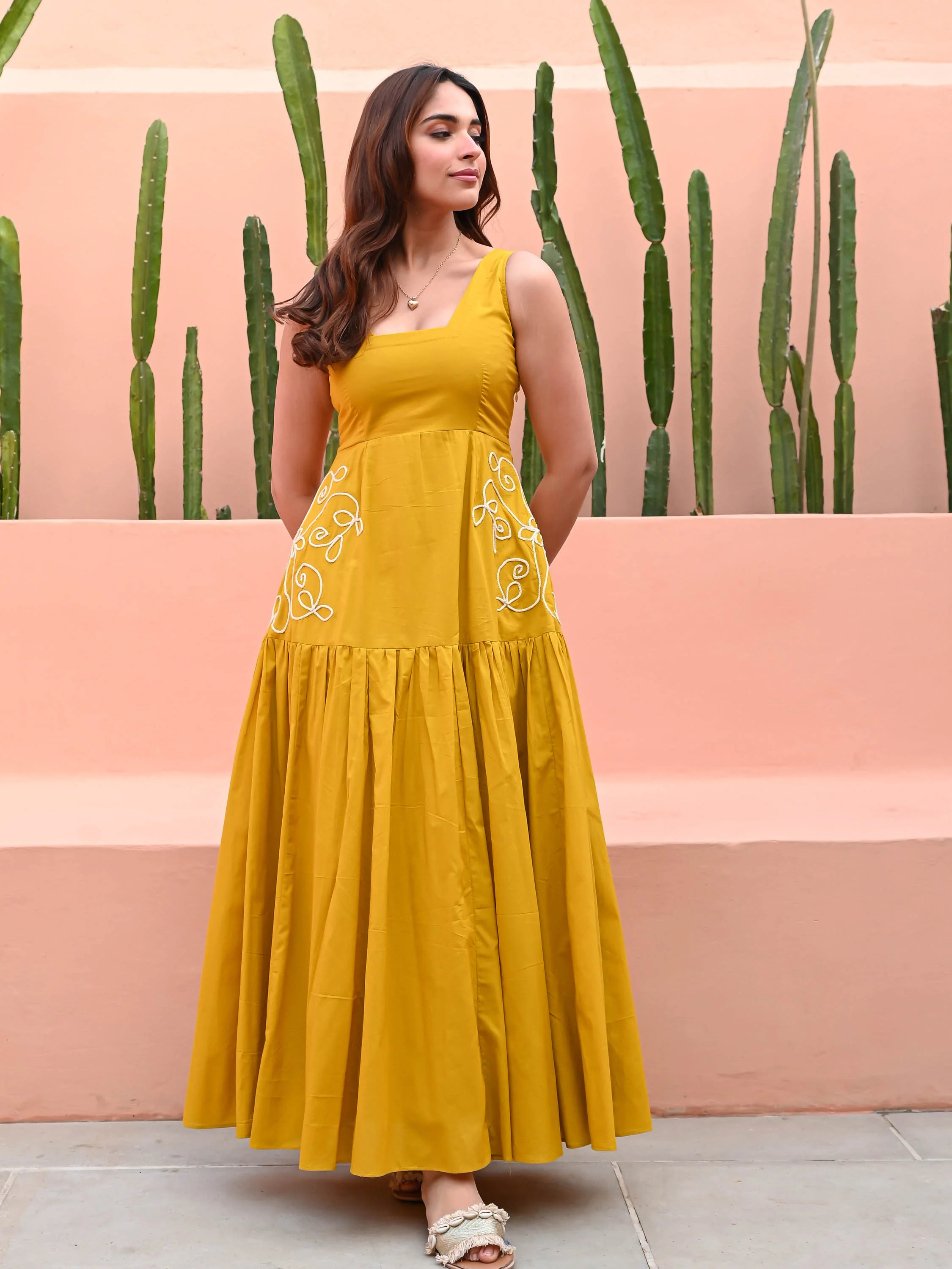 Mimosa Cotton Dress - Woolfily