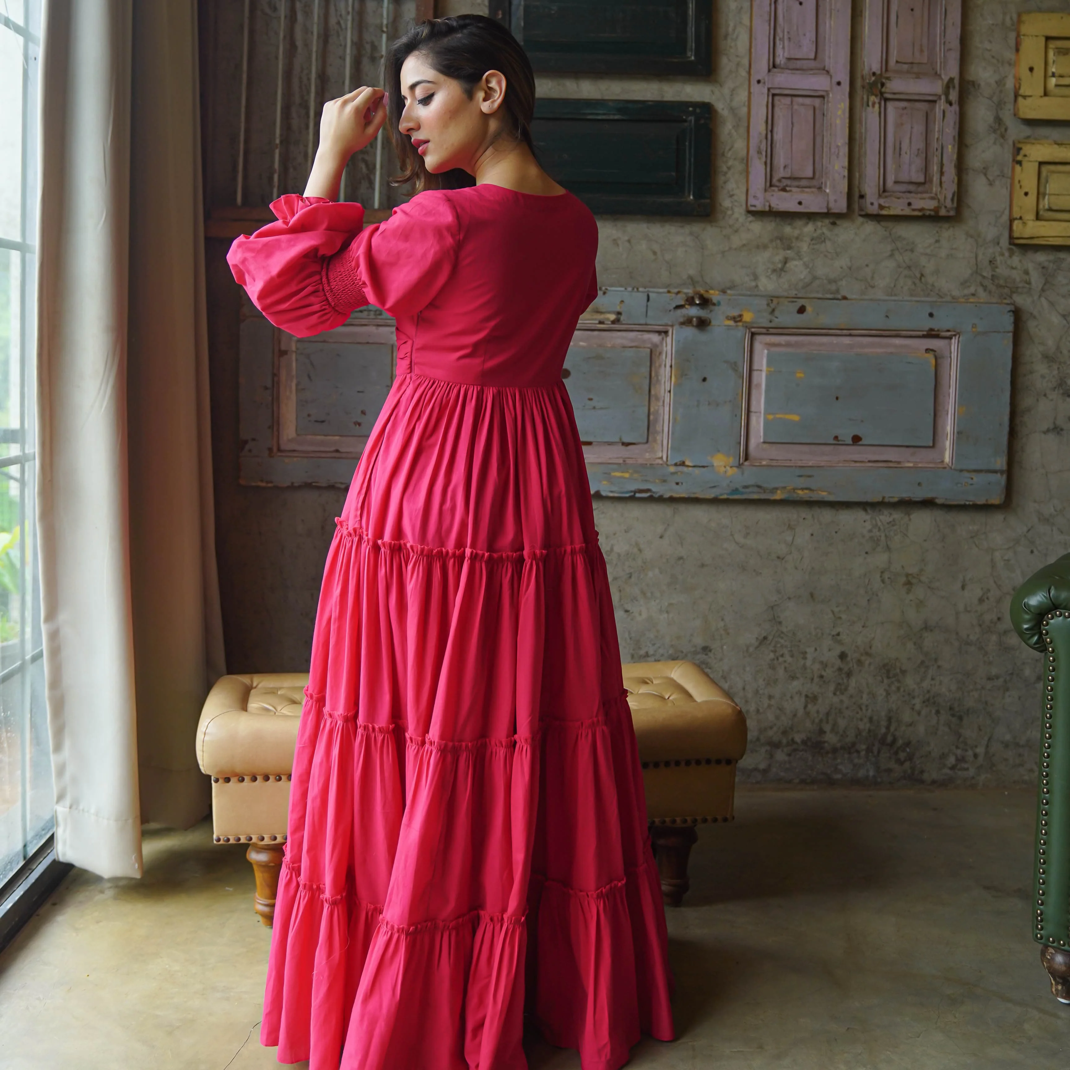 Bunaai Amara Belt Cotton Maxi Dress - Woolfily