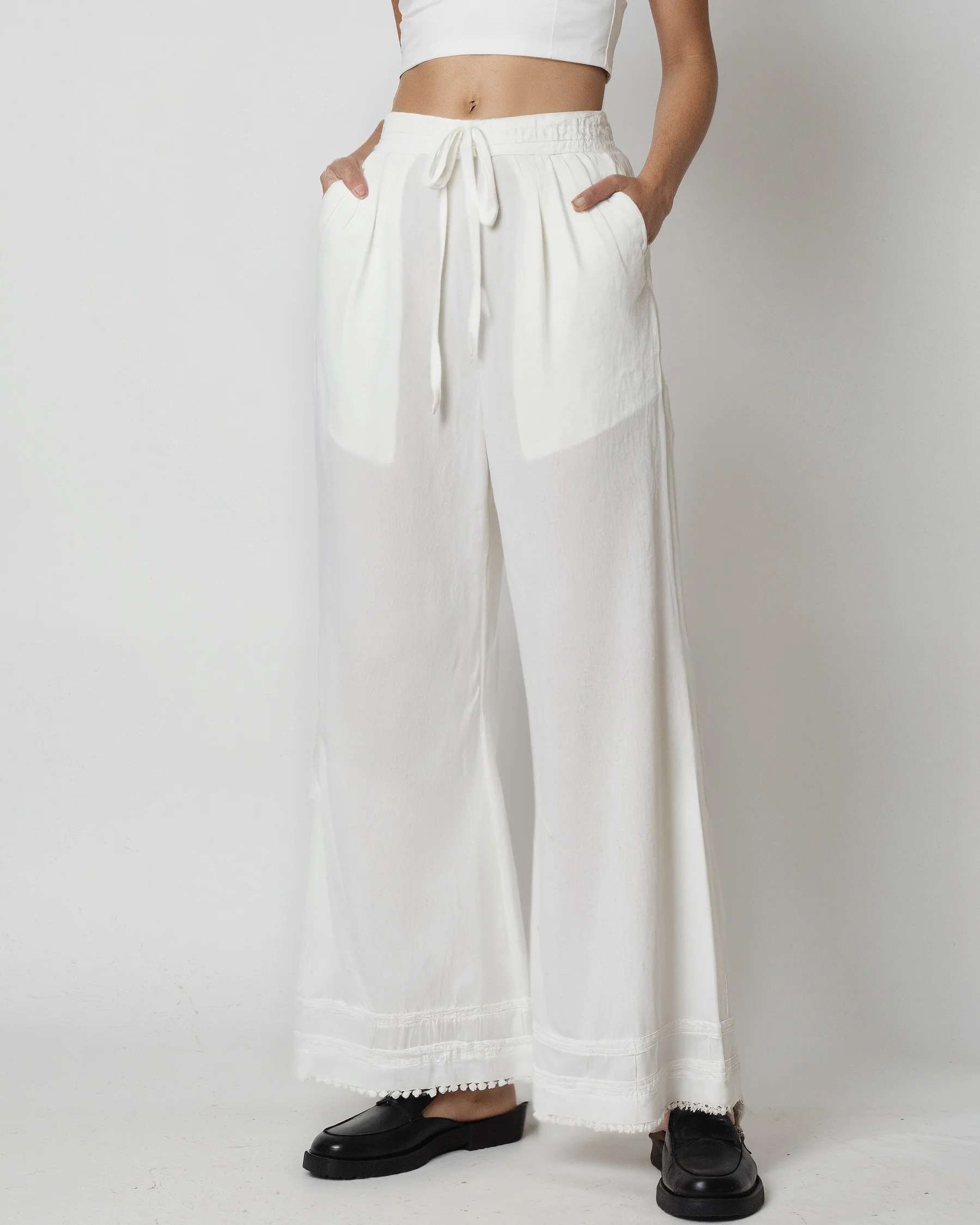 Cotton Flared Pants for Women - Woolfily