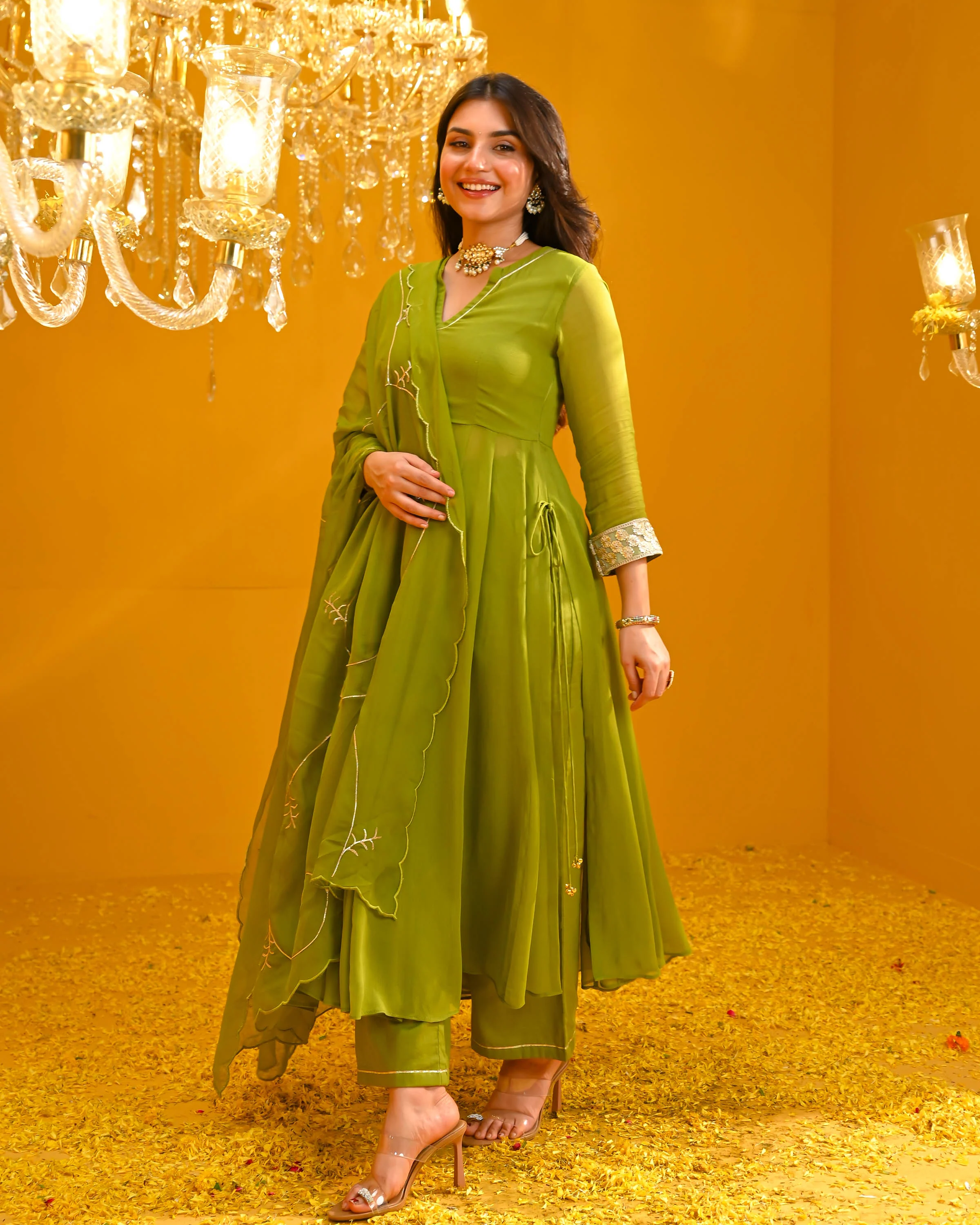 Aahana Georgette Suit Set - Woolfily