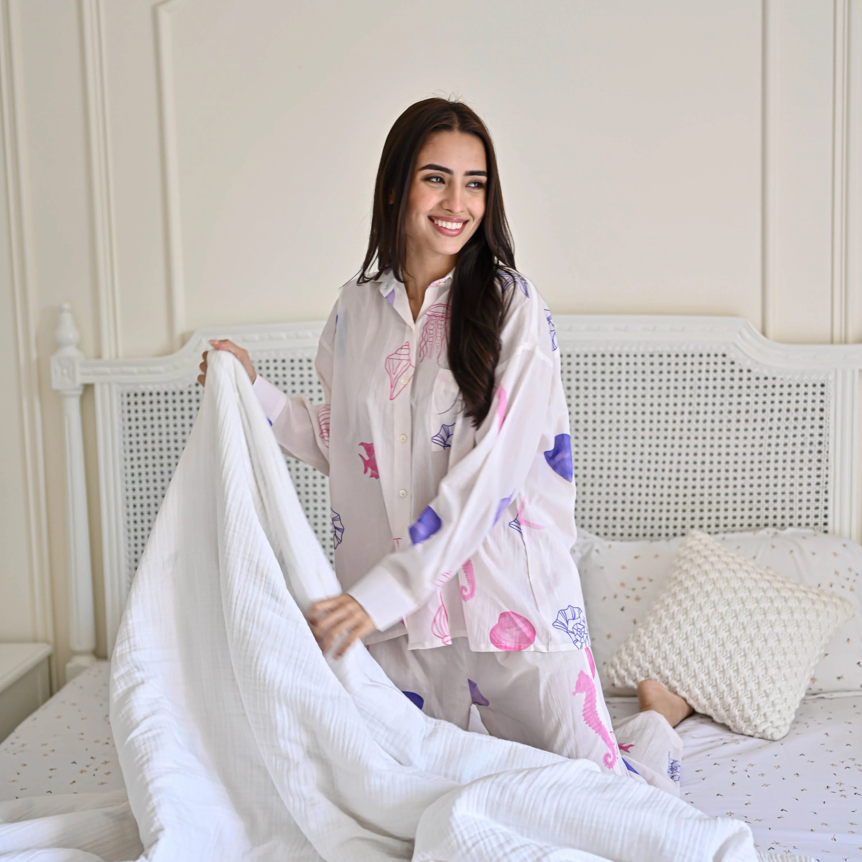 Sea Shells Pyjama Set - Woolfily