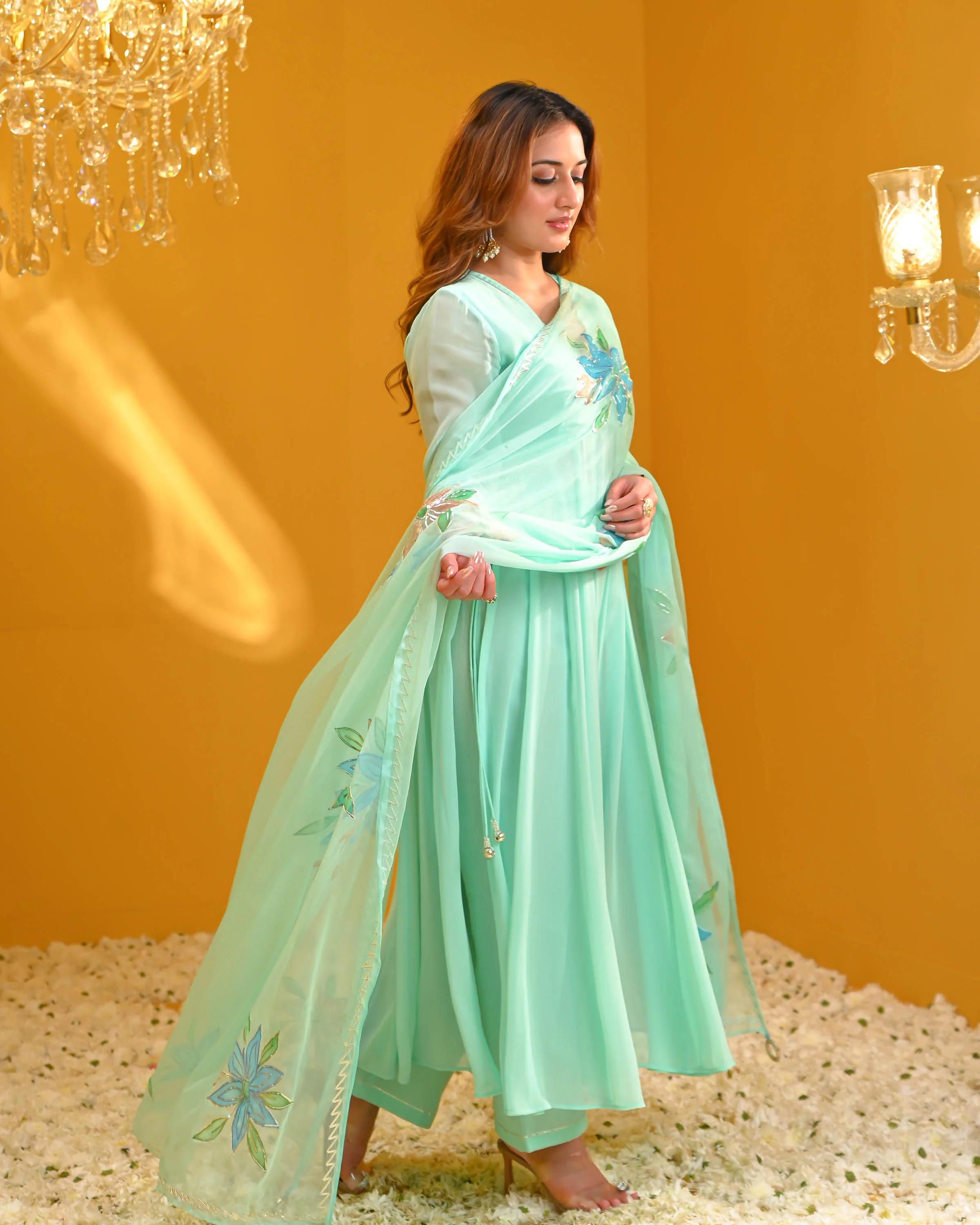 Indira Georgette Suit Set - Woolfily