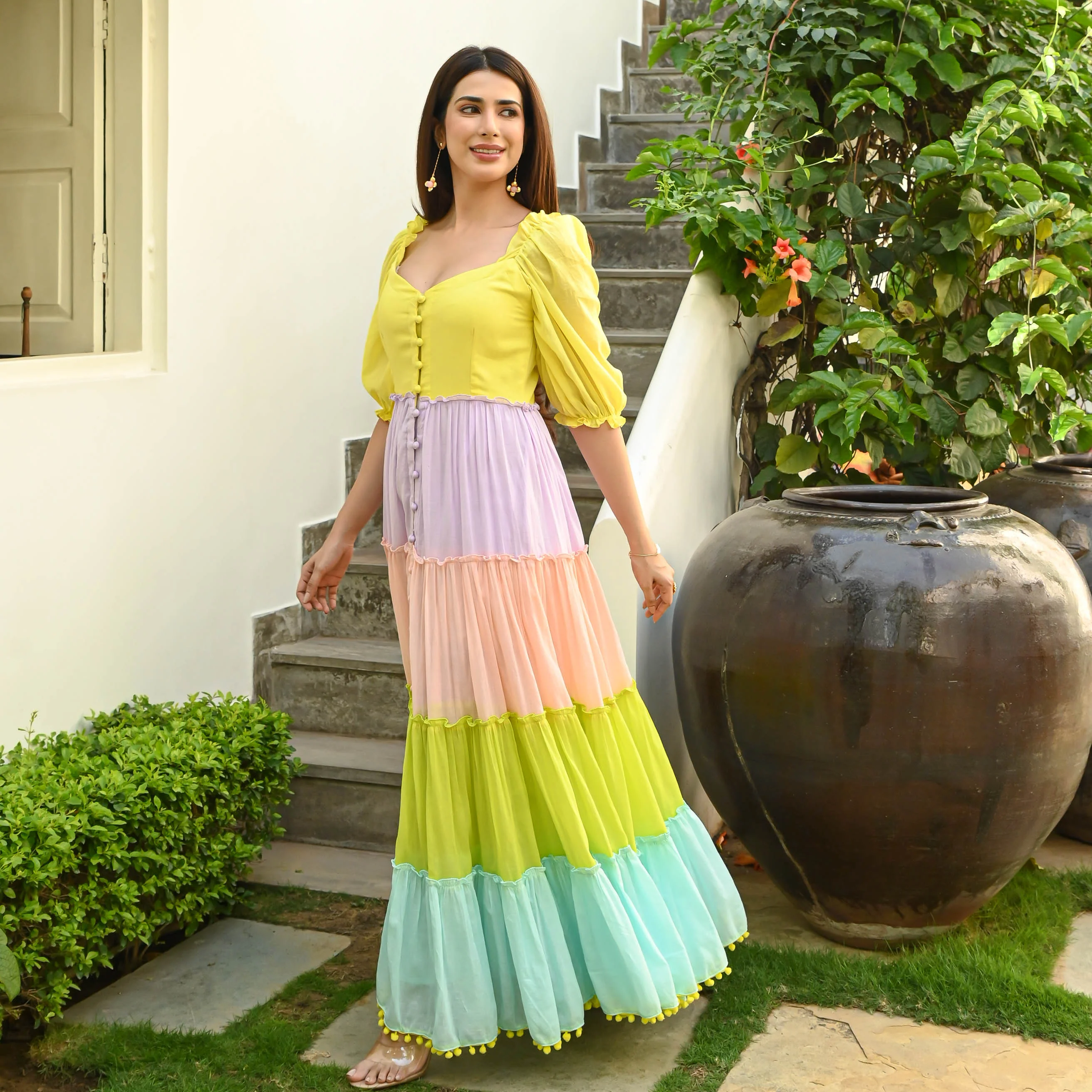 Bunaai PASTEL SHADES COTTON DRESS - Woolfily