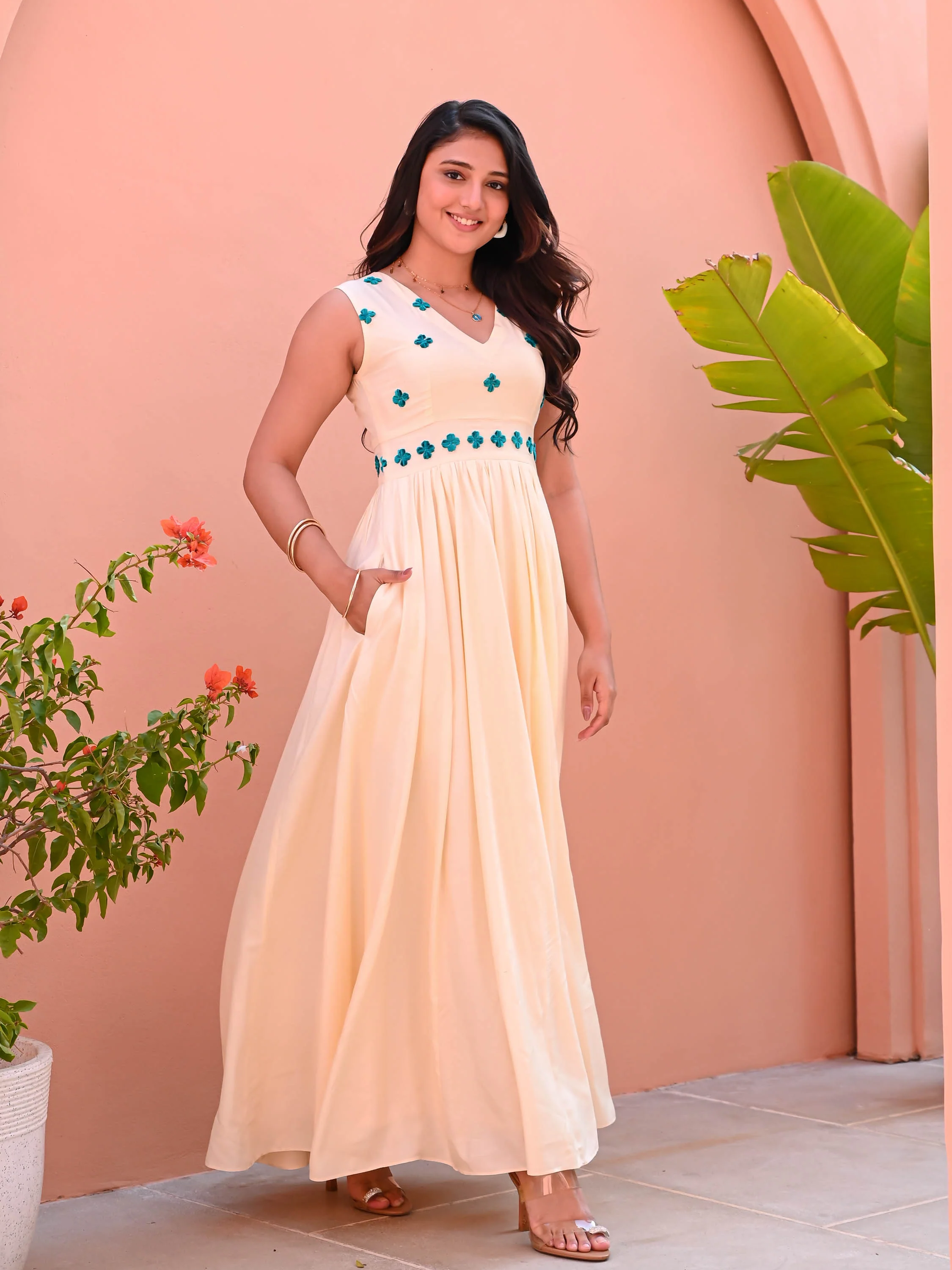 Biscotti Beige Cotton Dress - Woolfily