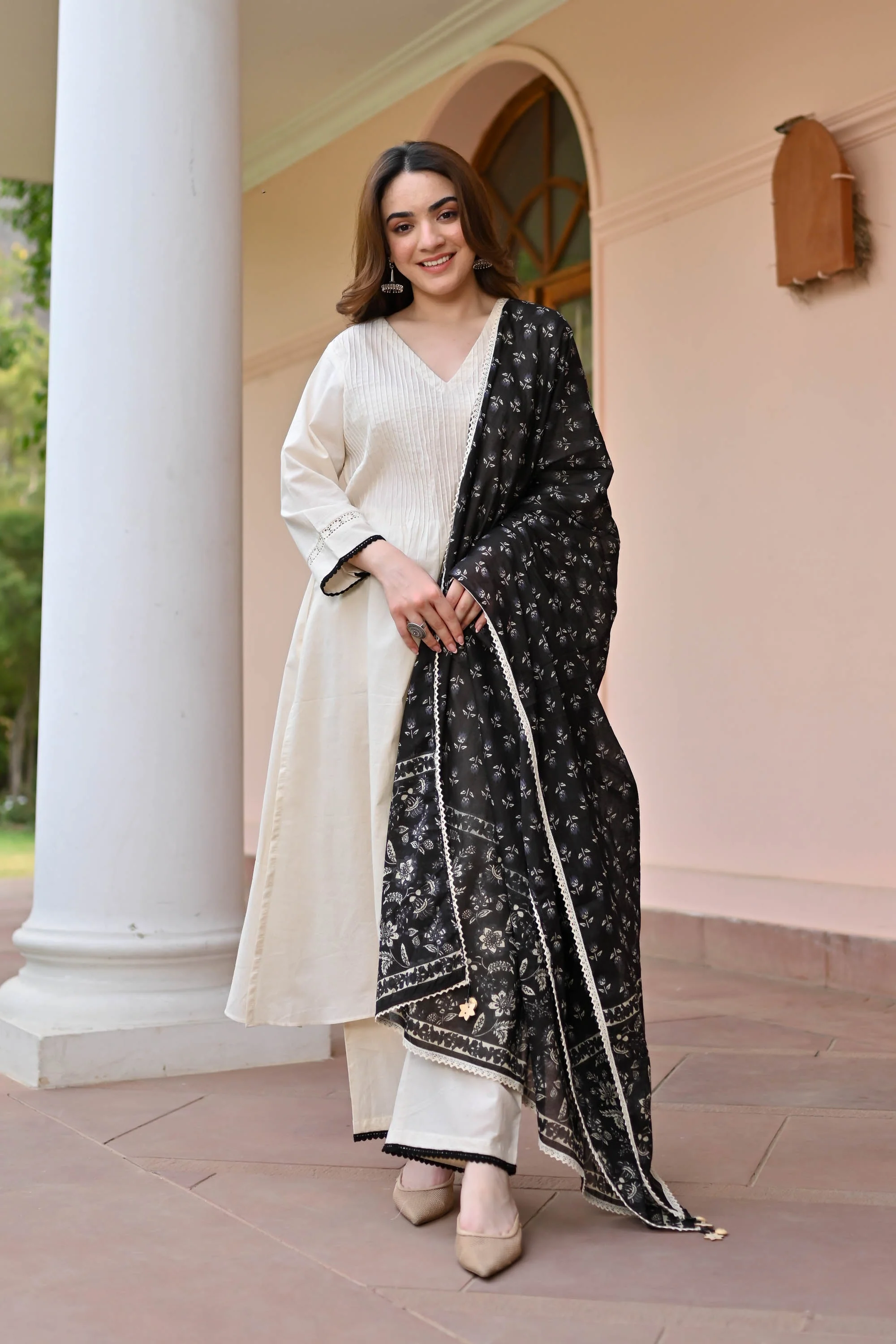 Avni Cotton Suit Set Trio - Woolfily