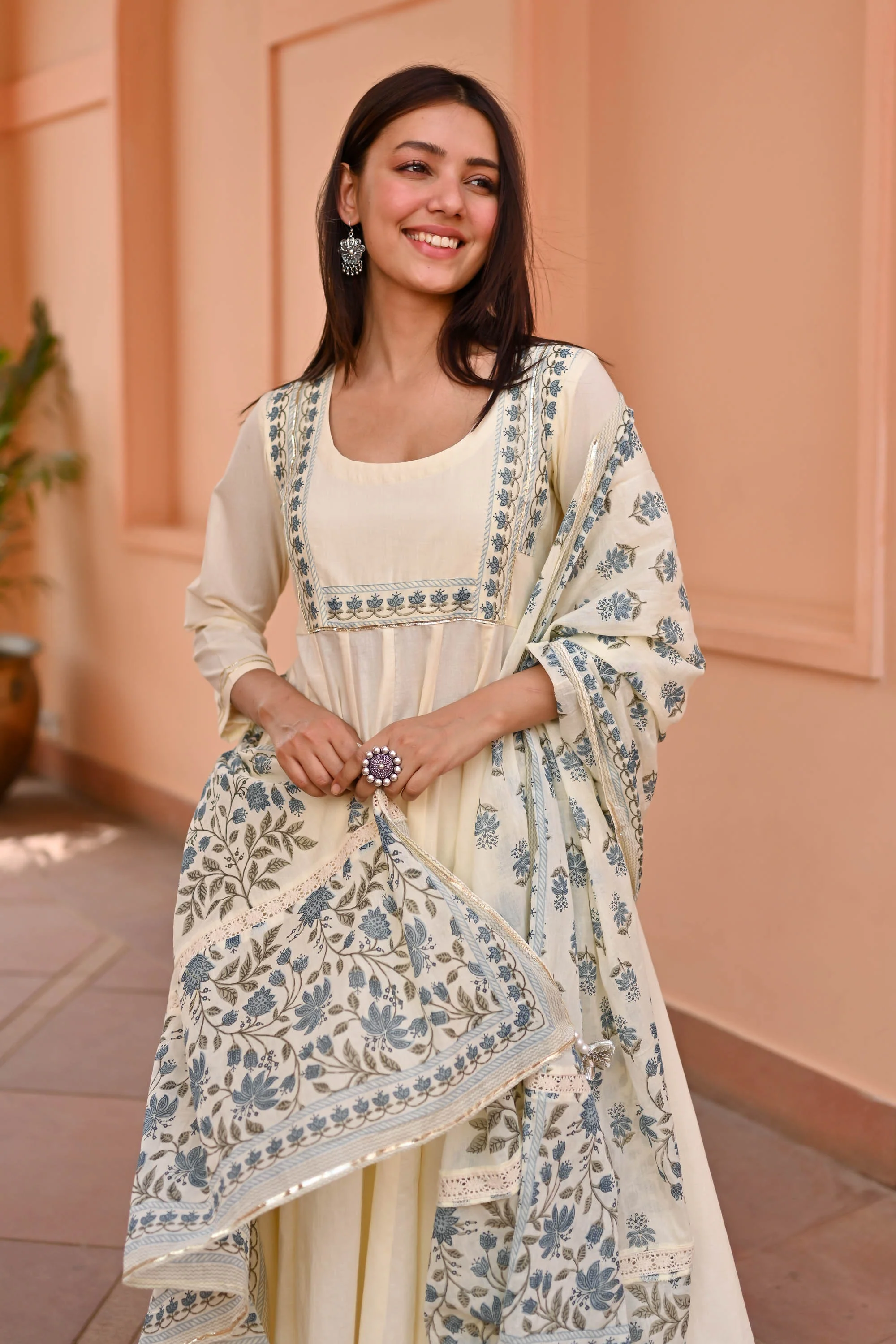 Trisha Trio Cotton Suit Set - Woolfily