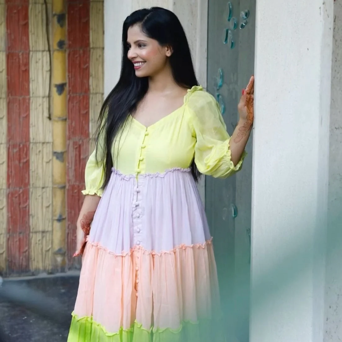 Bunaai PASTEL SHADES COTTON DRESS - Woolfily