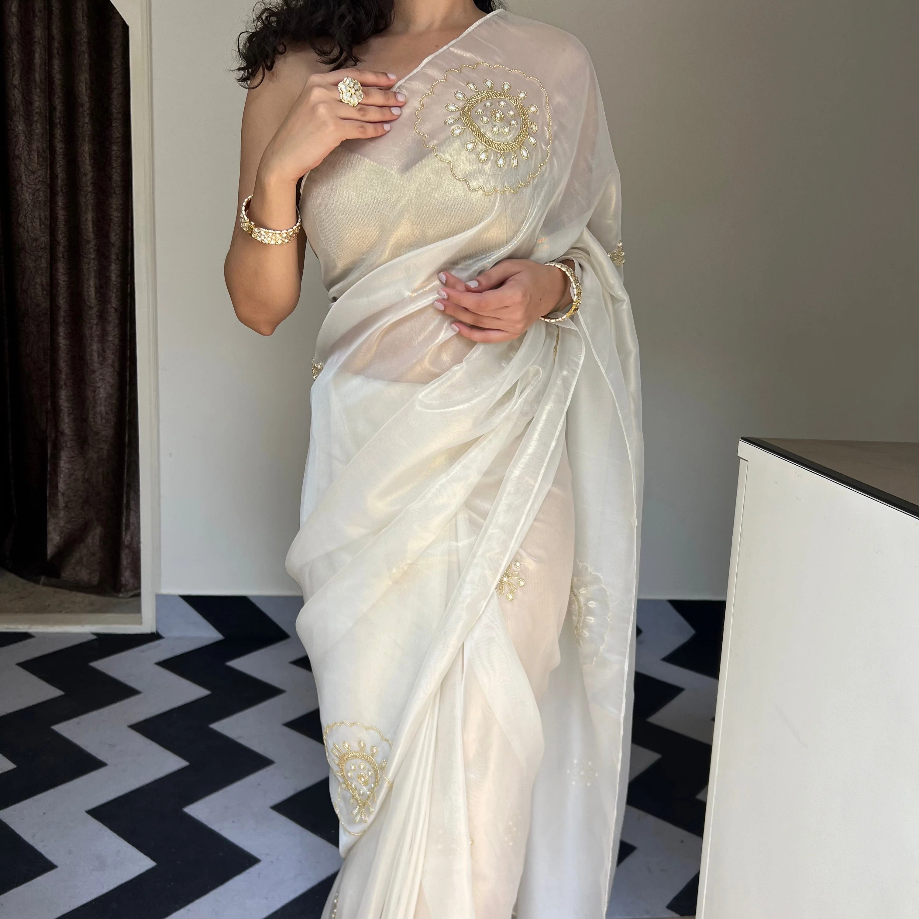 Pearl Perfection Saree - Woolfily