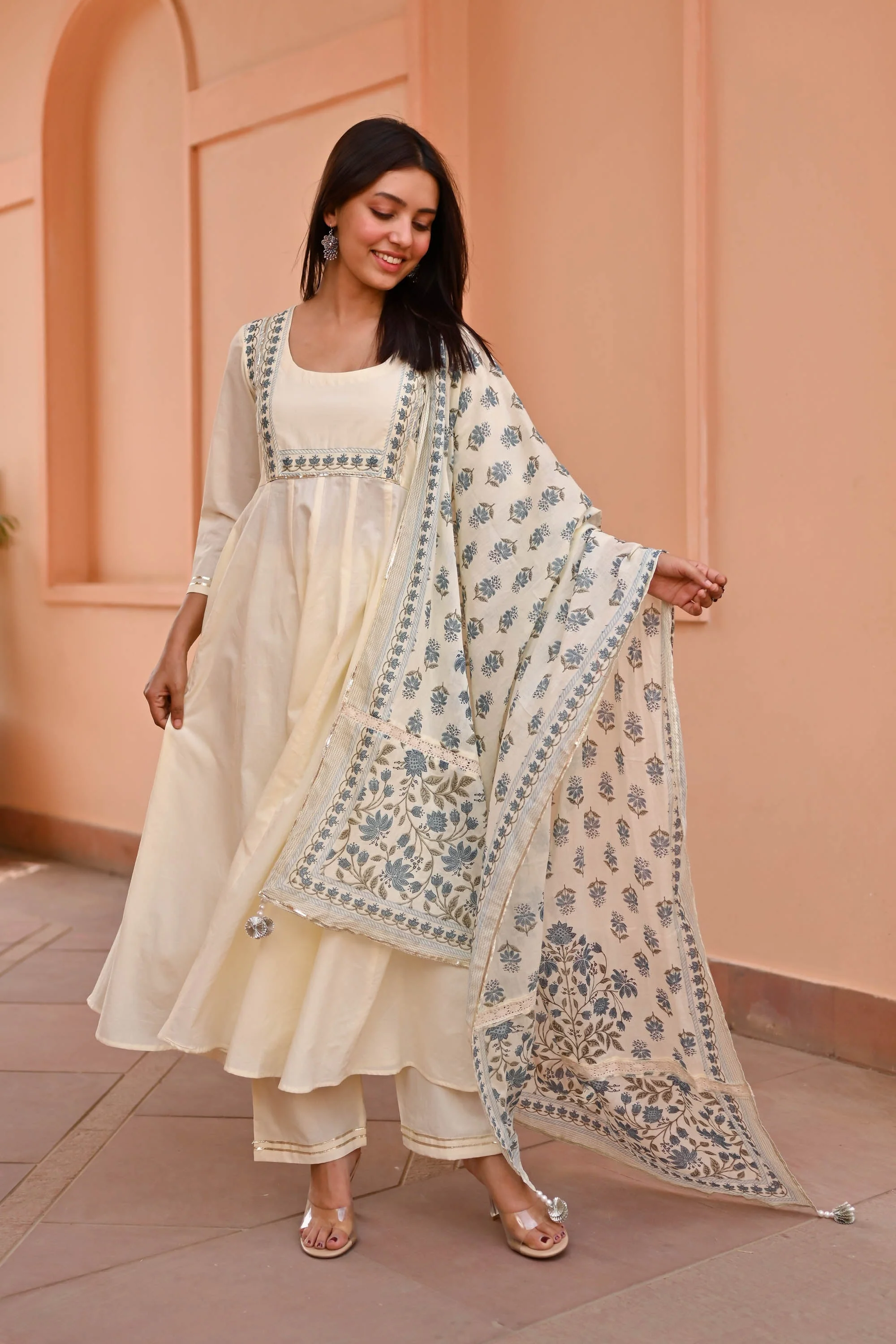 Trisha Trio Cotton Suit Set - Woolfily