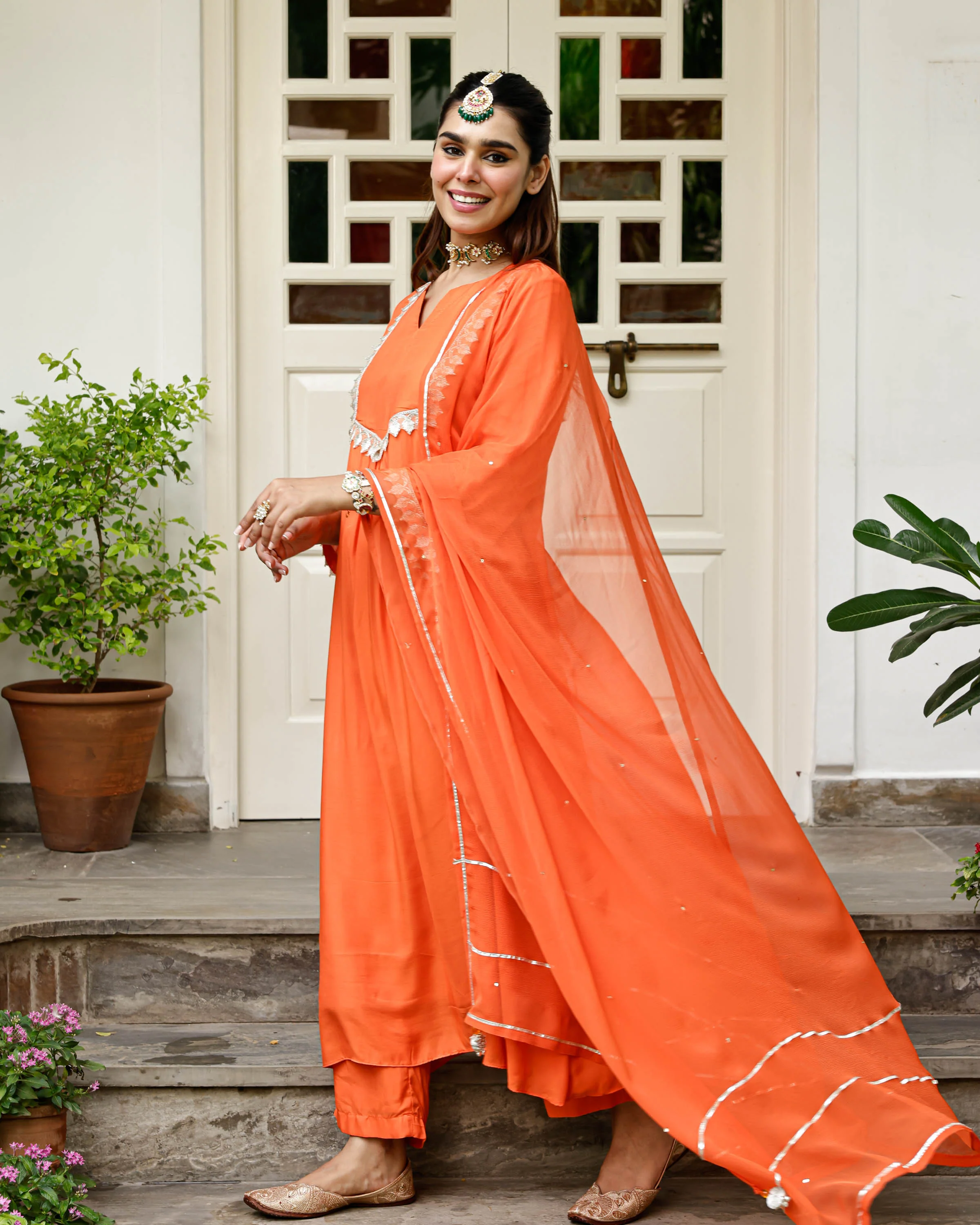 Orange Myra Suit Set - Woolfily