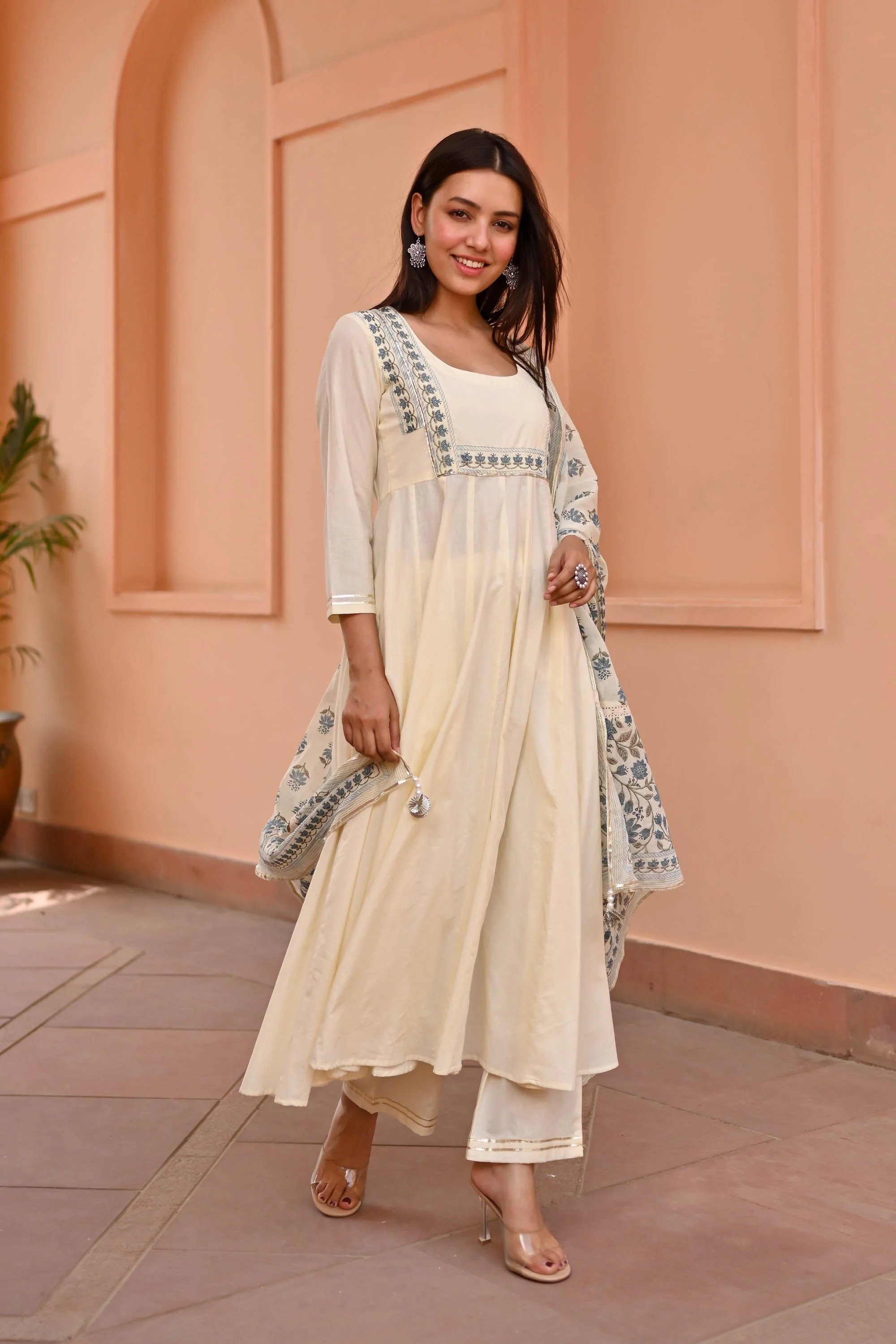 Trisha Trio Cotton Suit Set - Woolfily