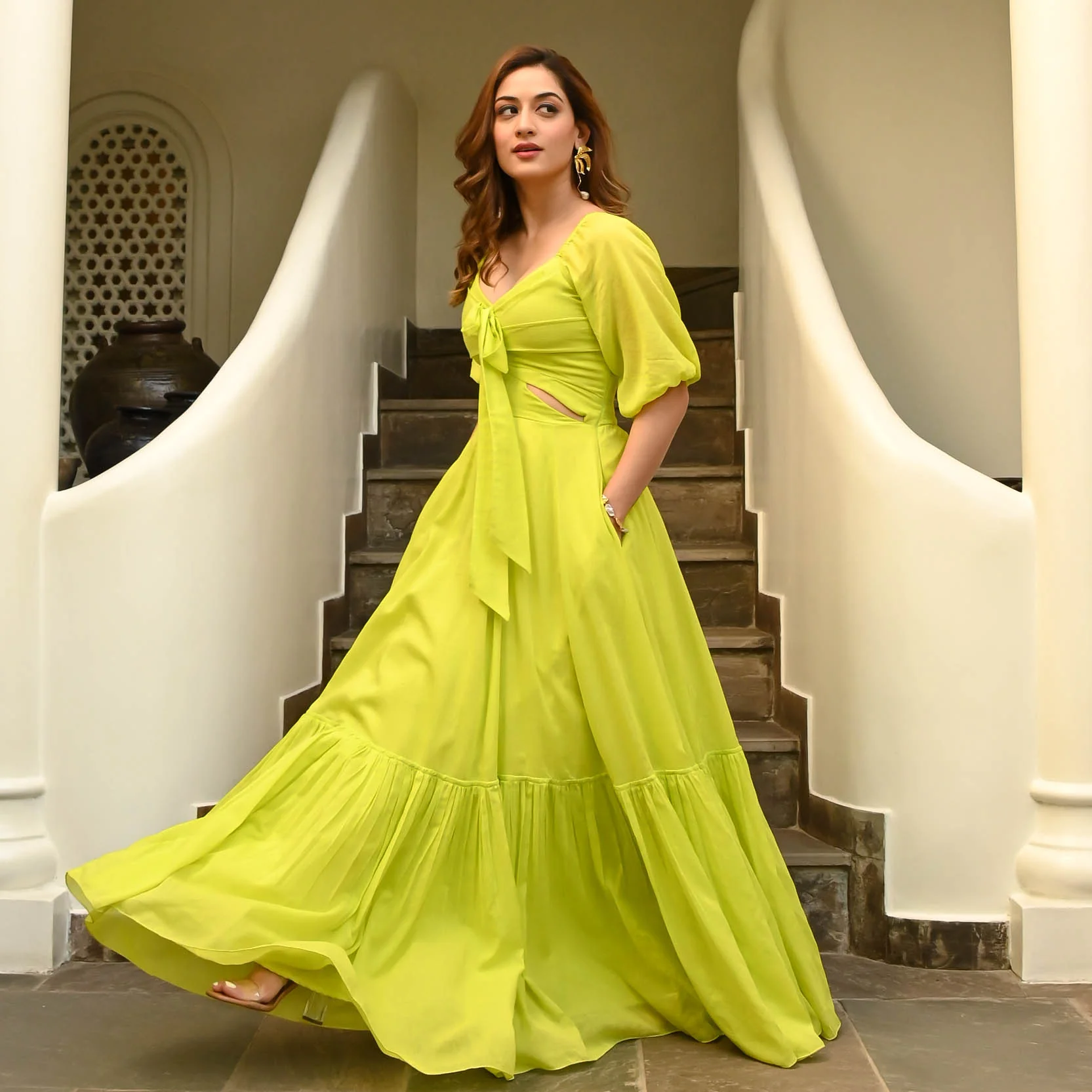 Bunaai GREEN OASIS COTTON DRESS - Woolfily