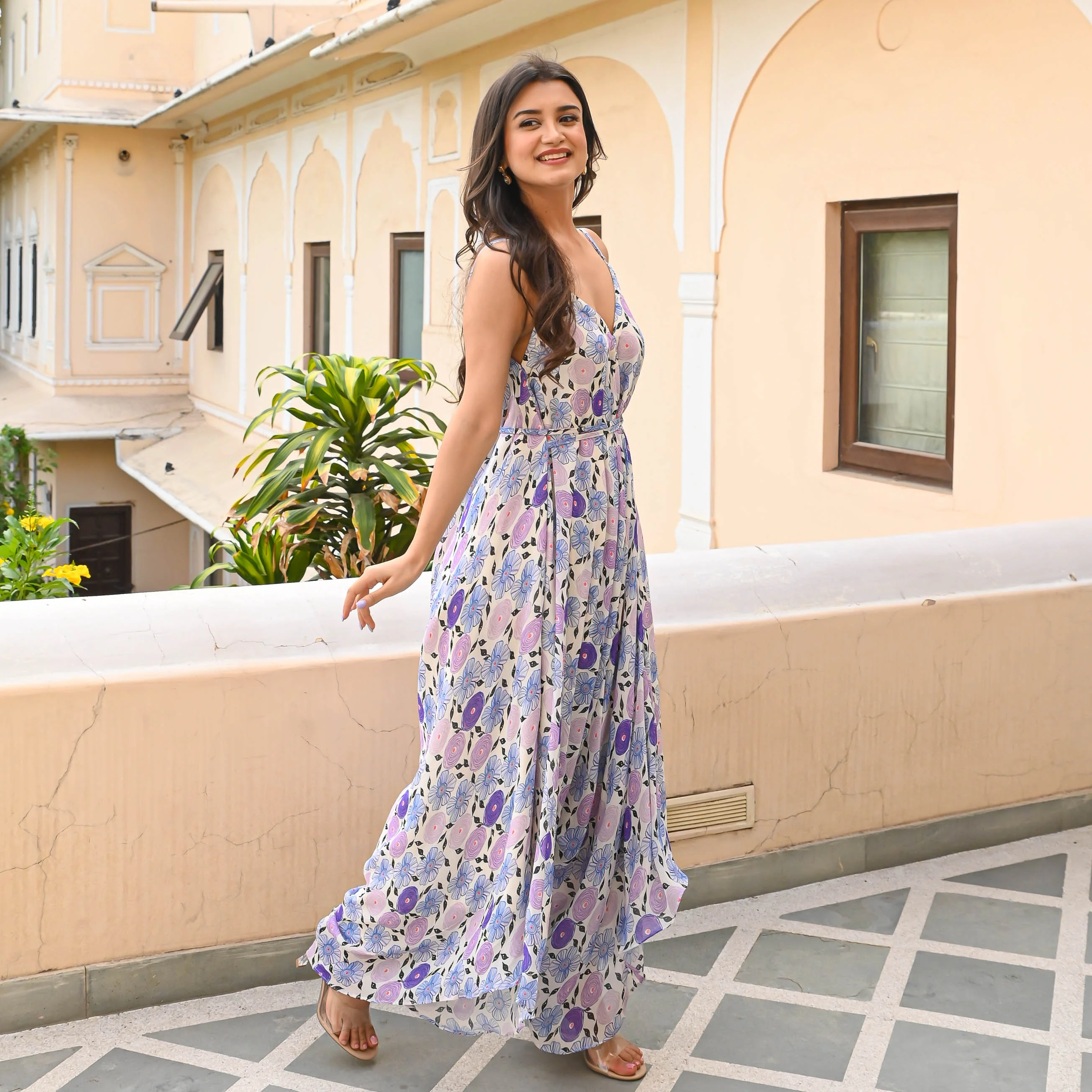 Trendy Floral Dropcrotch Jumpsuit - Woolfily