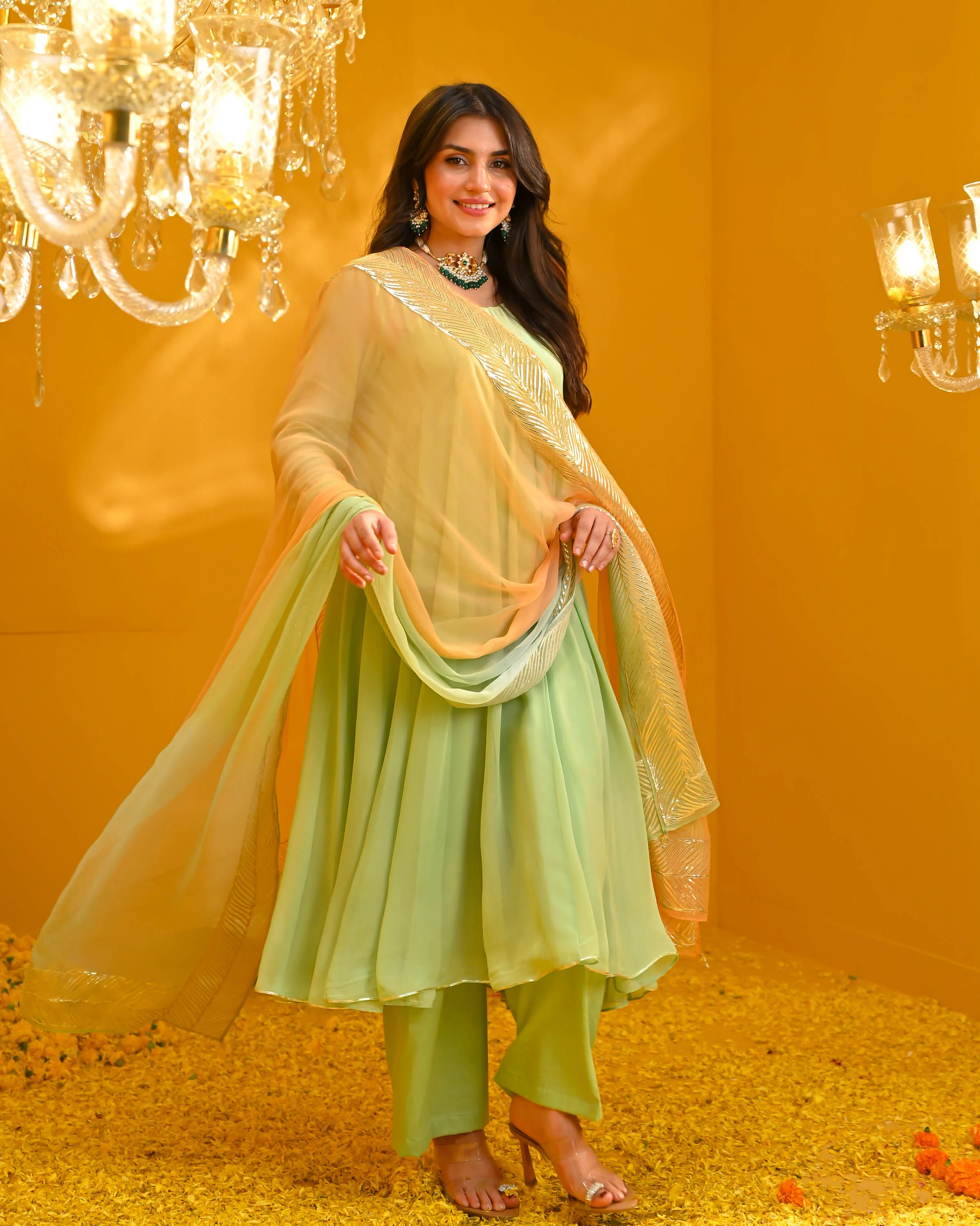 Ira Georgette Suit Set - Woolfily