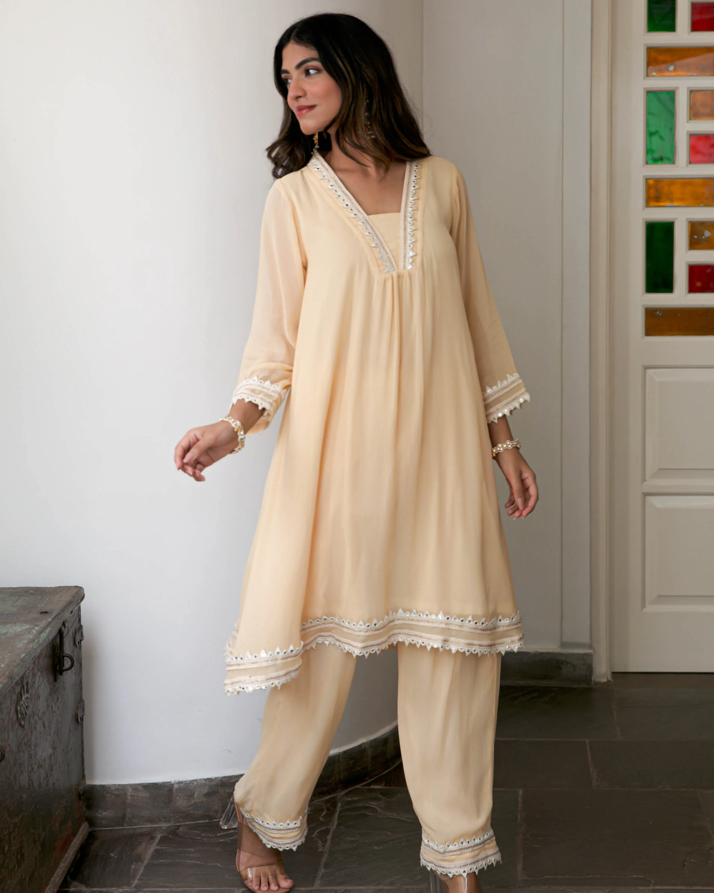 Offwhite Kurta Pants - Woolfily