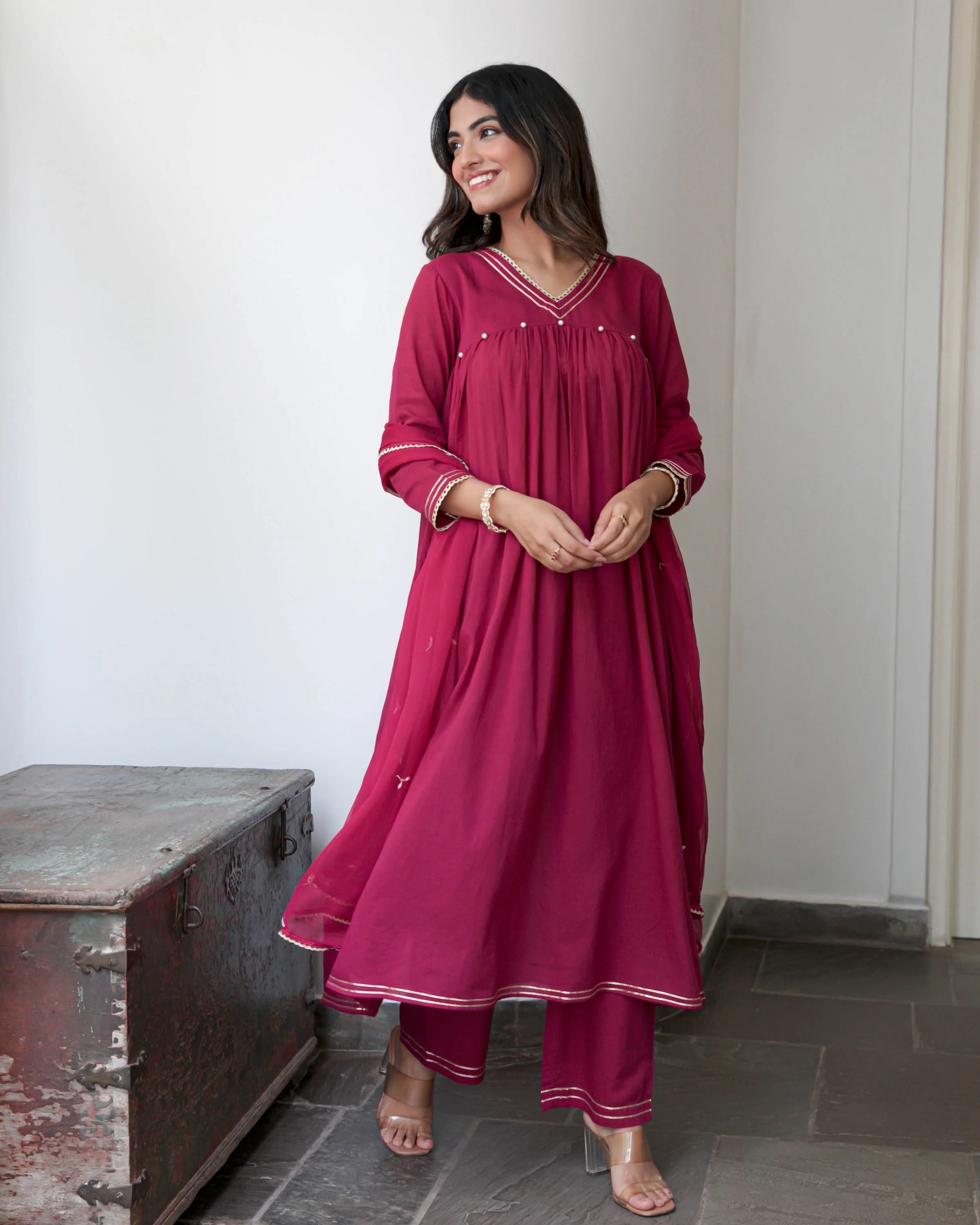 Aarohi Cotton Suit Set - Woolfily