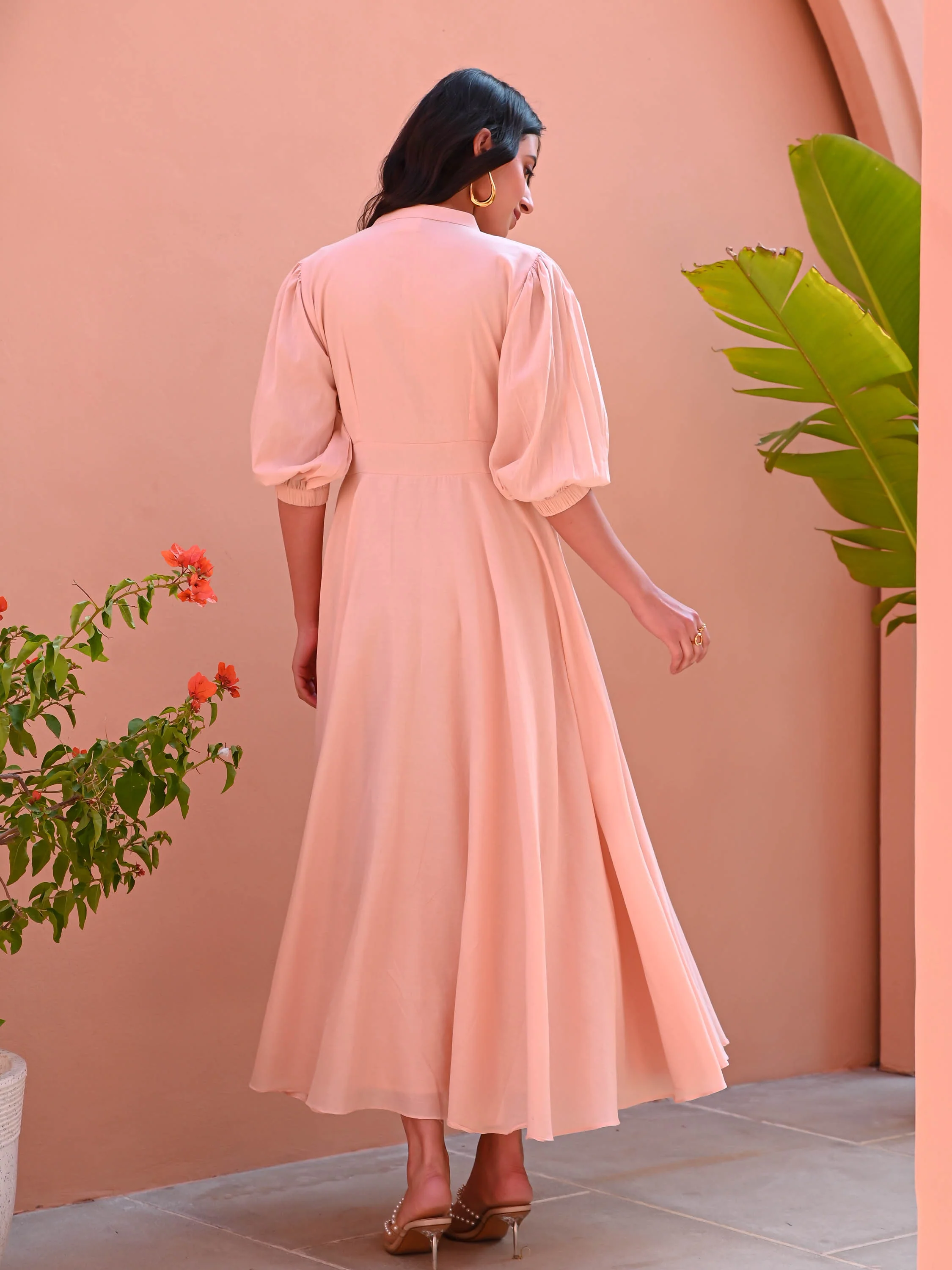 Pale Rose Cotton Dress - Woolfily