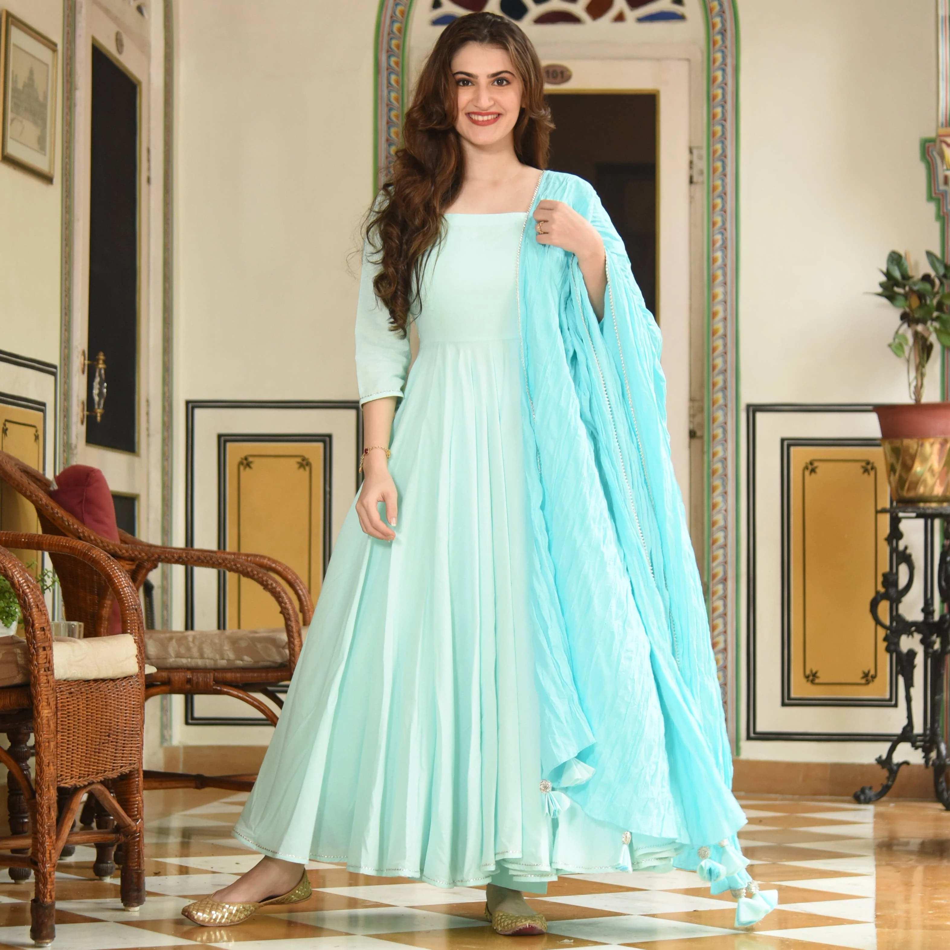 Soothing Sea Cotton Suit (Set of 3) - Woolfily