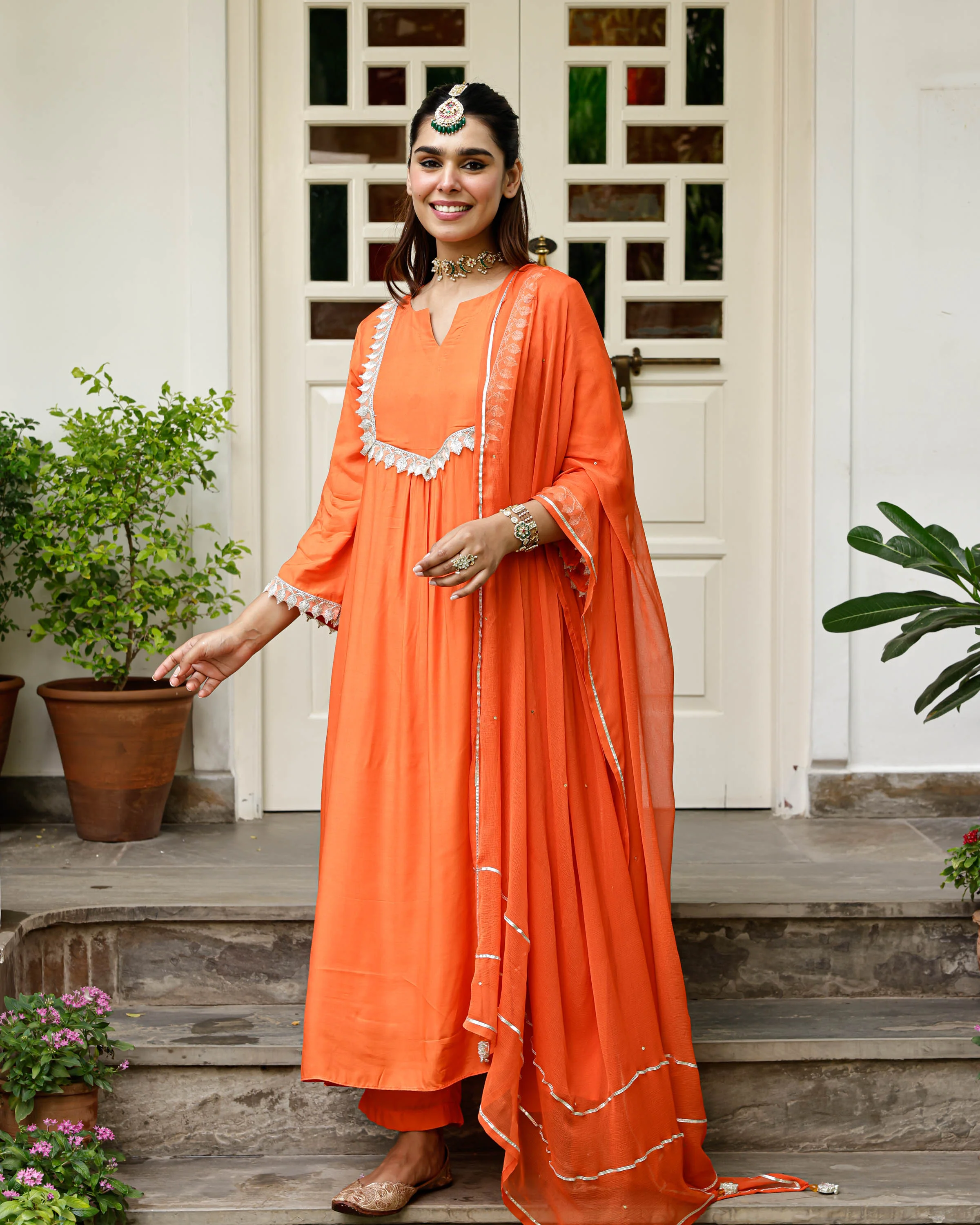 Orange Myra Suit Set - Woolfily