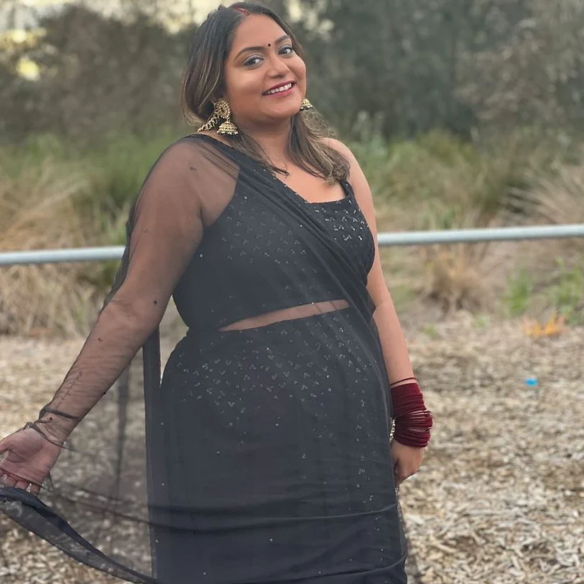 Bunaai Starry Night Chikankari Lehenga - Woolfily