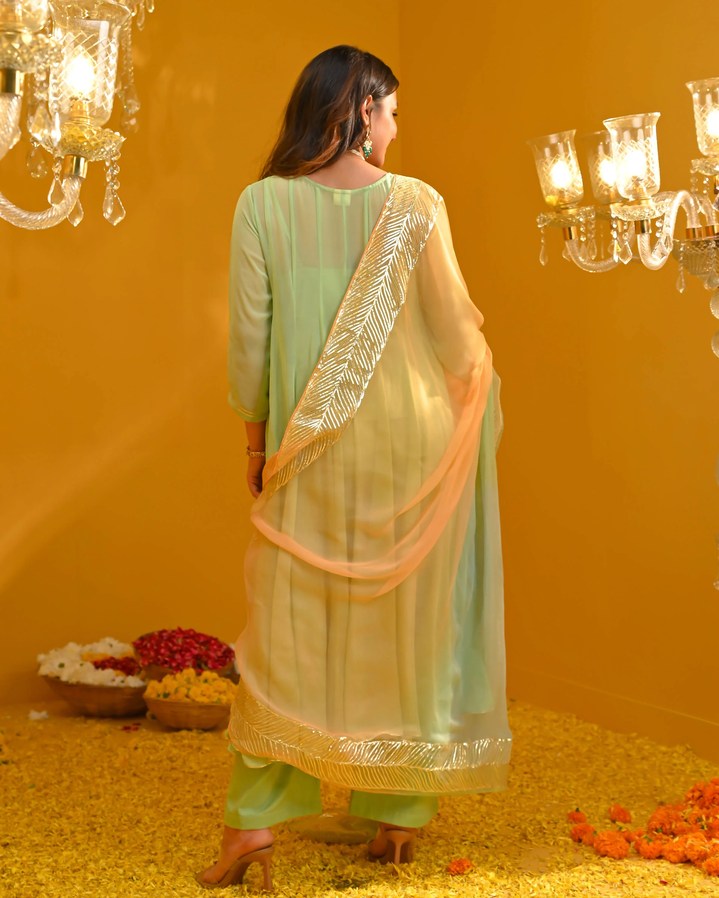 Ira Georgette Suit Set - Woolfily