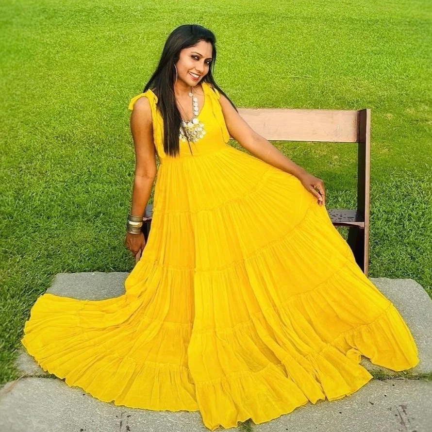 Bunaai Rylee Cotton Maxi Dress - Woolfily