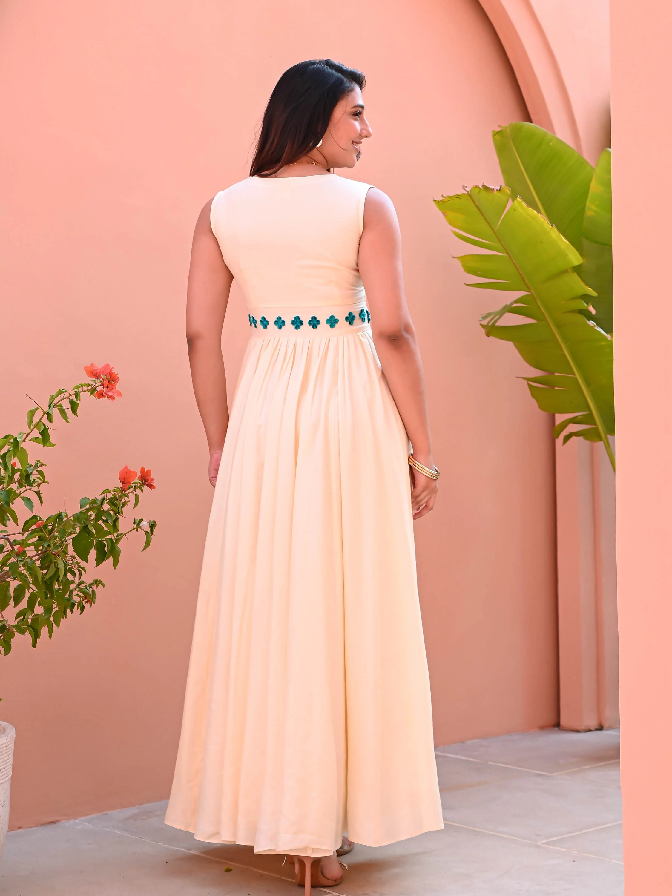 Biscotti Beige Cotton Dress - Woolfily