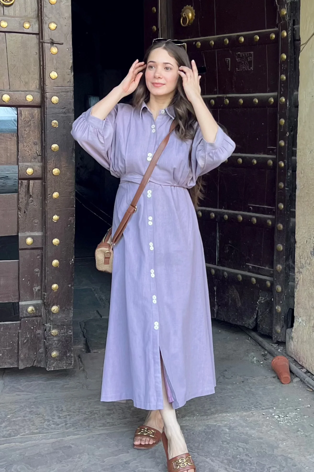 Lavender Grace Shirt Dress - Woolfily