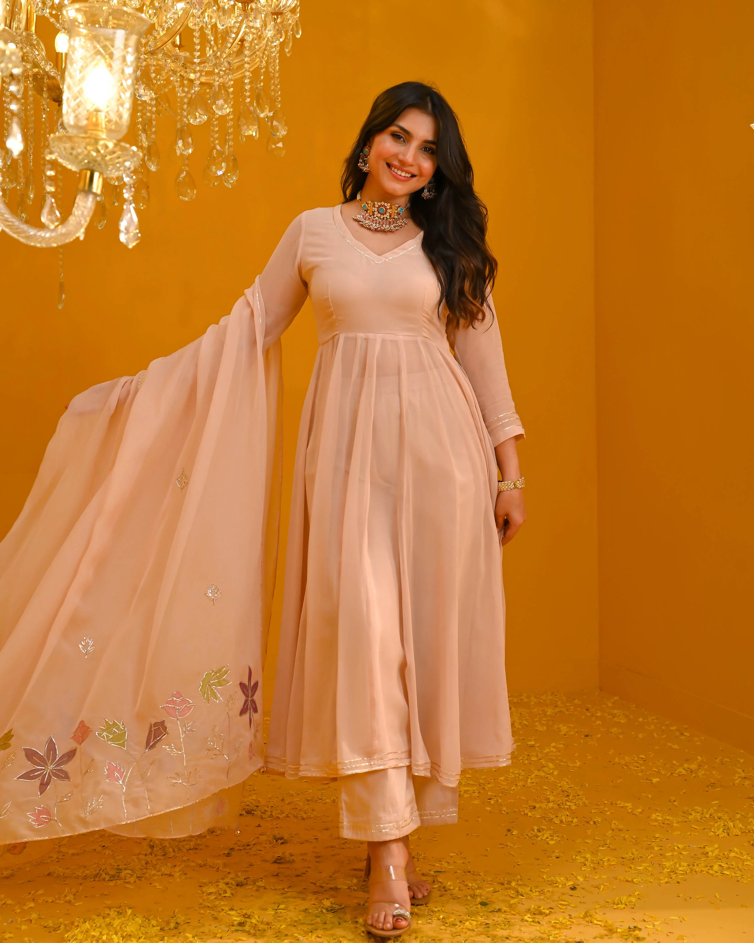 Risha Georgette Suit Set - Woolfily